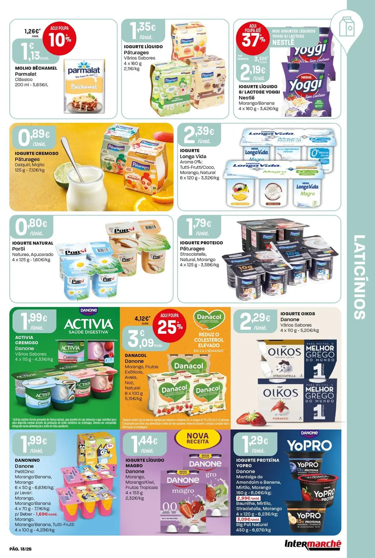 Intermarché - Isto é que são preços BAIXOS » de 04/06/2026 - 10/06/2026 | Página: 13 | Produtos: Iogurtes, Manteiga, Nestlé, Proteina