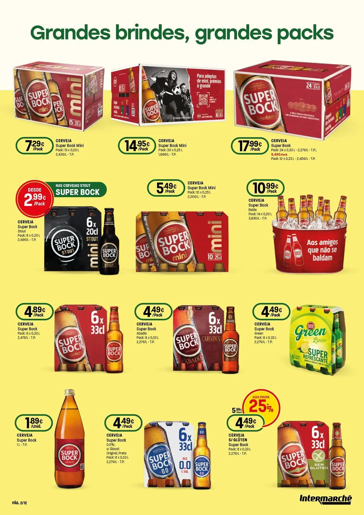 Intermarché - O melhor mundial serve-se em casa » de 04/06/2026 - 17/06/2026 | Página: 2 | Produtos: Balde, Super bock, Cerveja