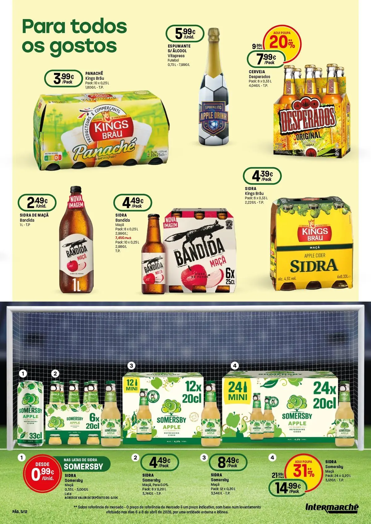 Intermarché - O melhor mundial serve-se em casa » de 04/06/2026 - 17/06/2026 | Página: 5 | Produtos: Espumante, Base, Maça, Somersby