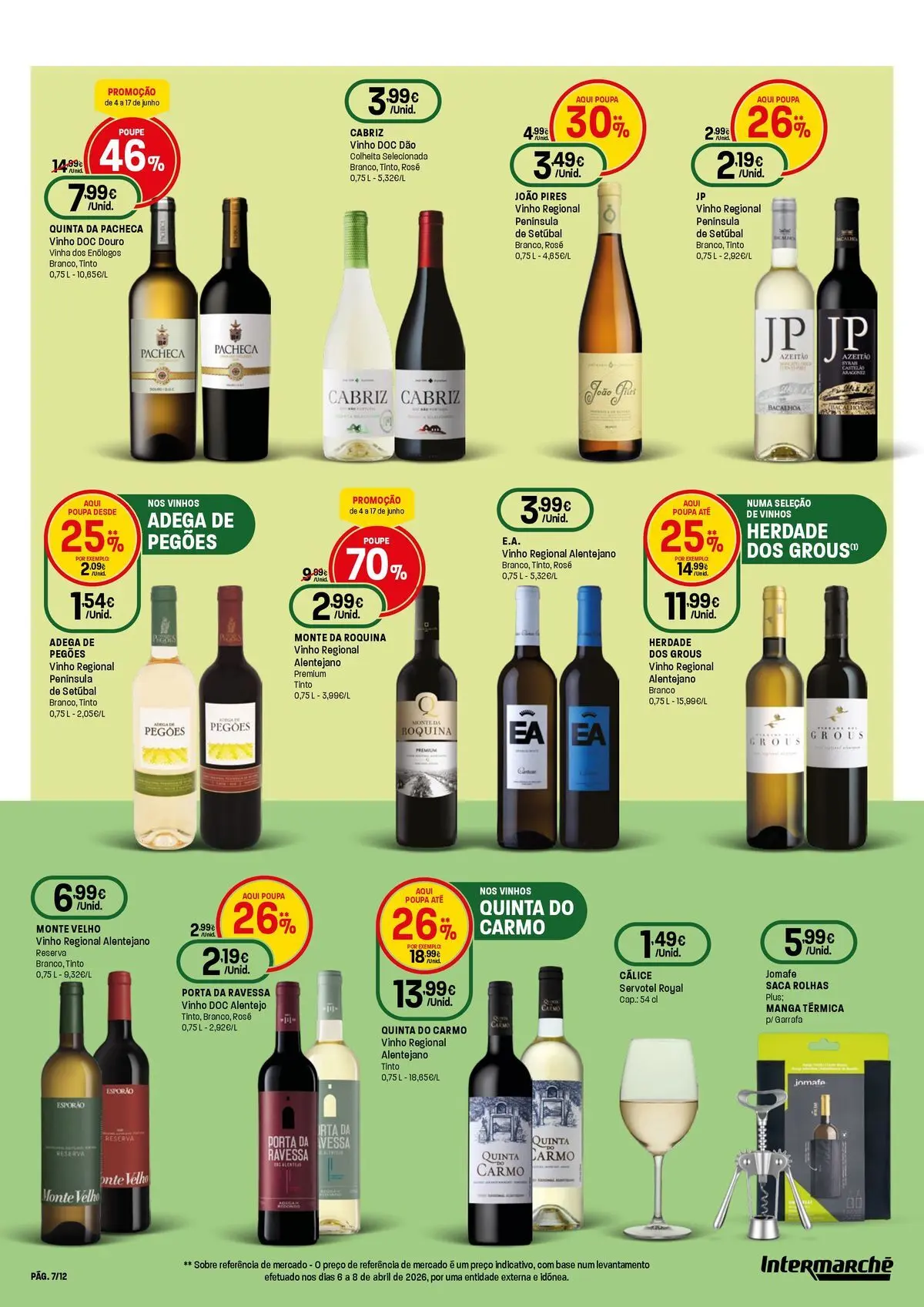Intermarché - O melhor mundial serve-se em casa » de 04/06/2026 - 17/06/2026 | Página: 7 | Produtos: Porta, Saca rolhas, Base, Vinho