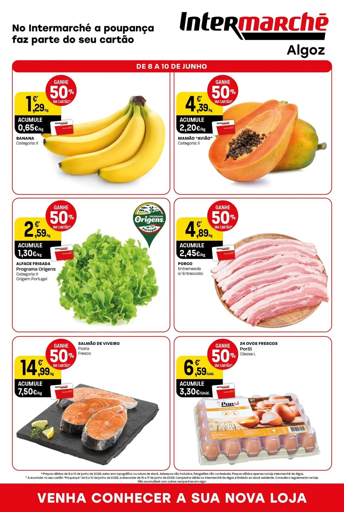 Intermarché - Isto é que são preços BAIXOS! » de 04/06/2026 - 10/06/2026 | Página: 2 | Produtos: Banana, Salmão, Ovos, Mamão