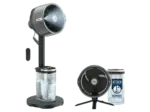 MediaMarkt Dornbirn Messepark Shark FA300EU FlexBreeze Pro Mist Ventilator f&uuml;r den Innen- und Au&szlig;enbereich mit Outdoor-Spr&uuml;hnebelsystem Anthrazit (36 Watt, mit Fernbedienung, 5 Geschwindigkeitsstufen) - bis 10.06.2026