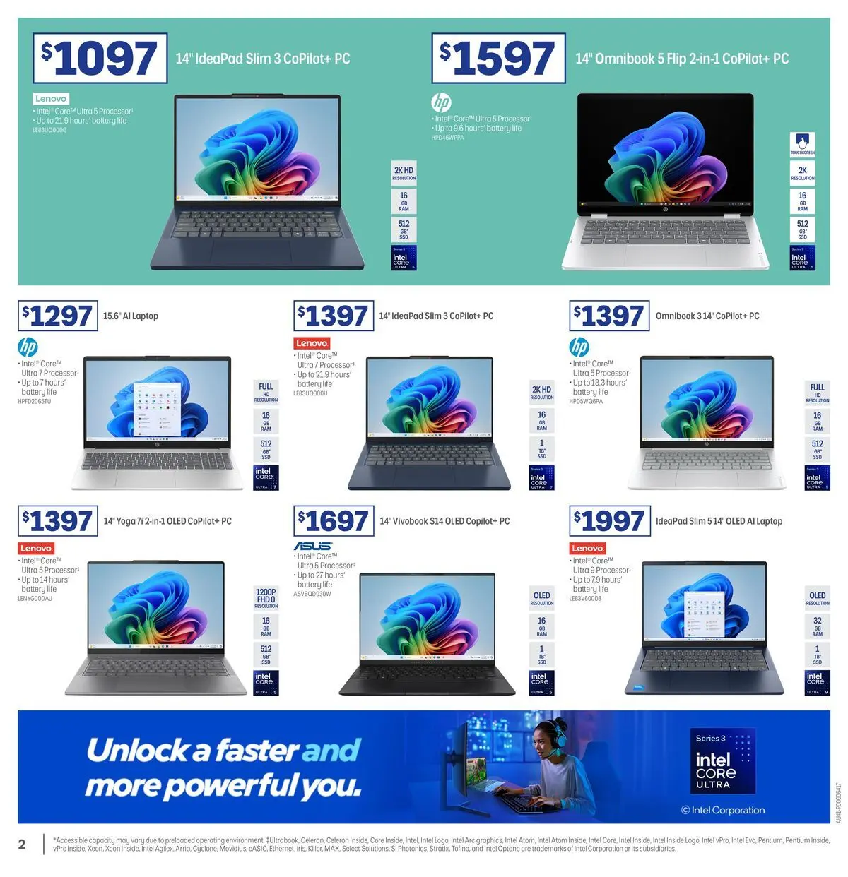 Officeworks - EOFY Deals - 10/06/2026 > weekly / monthly specials | Page: 2 | Products: Battery, Pc, Laptop