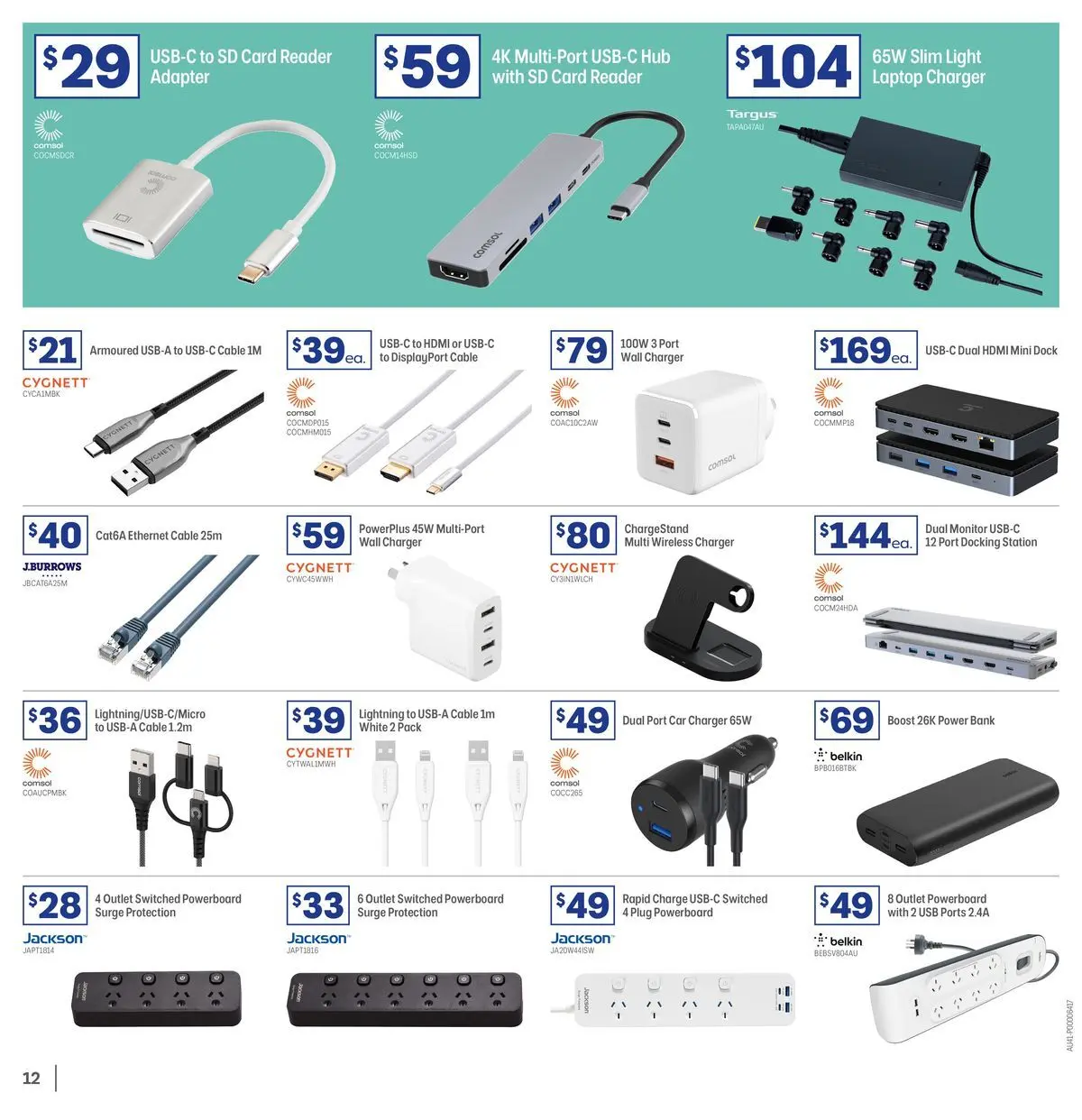Officeworks - EOFY Deals - 10/06/2026 > weekly / monthly specials | Page: 12 | Products: Light, Monitor, Laptop, Wireless charger