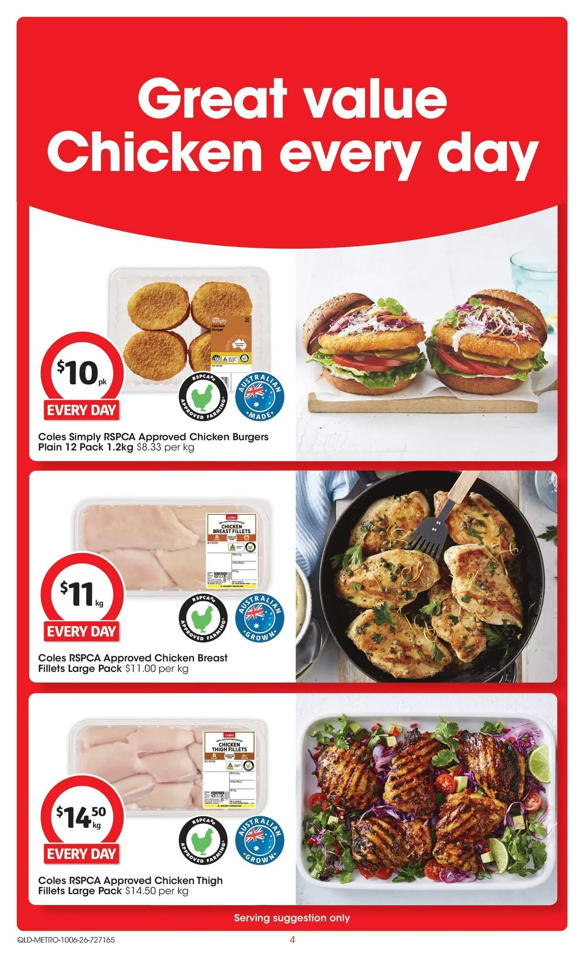 ﻿Coles catalogue valid from 09/06/2026 > Online Australia | Page: 4 | Products: Chicken