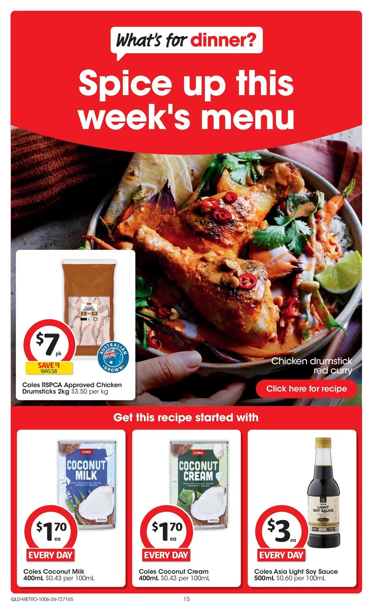 ﻿Coles catalogue valid from 09/06/2026 > Online Australia | Page: 15 | Products: Light, Curry, Chicken, Cream