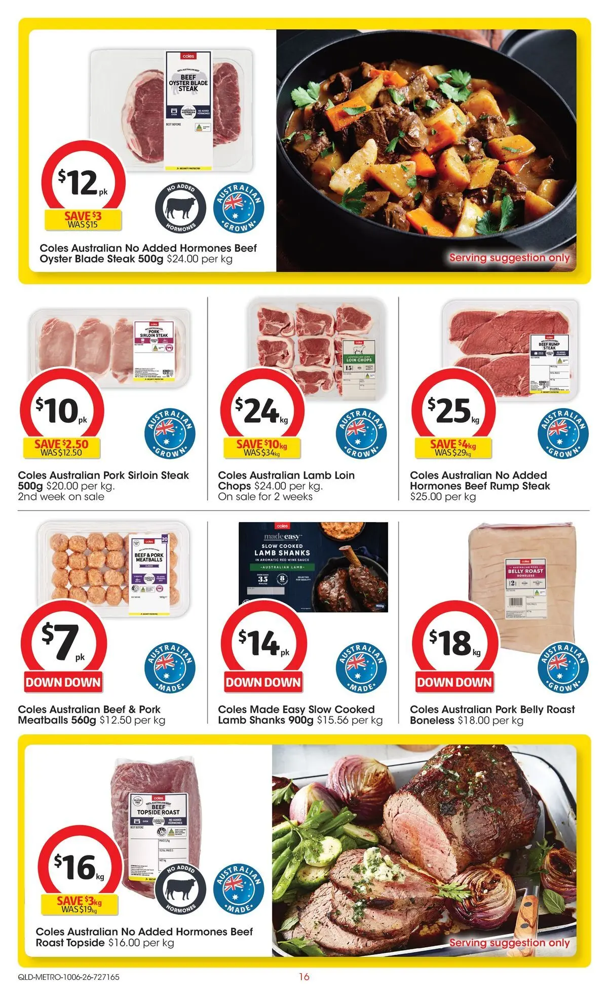 ﻿Coles catalogue valid from 09/06/2026 > Online Australia | Page: 16 | Products: Wine, Pork, Beef, Sauce