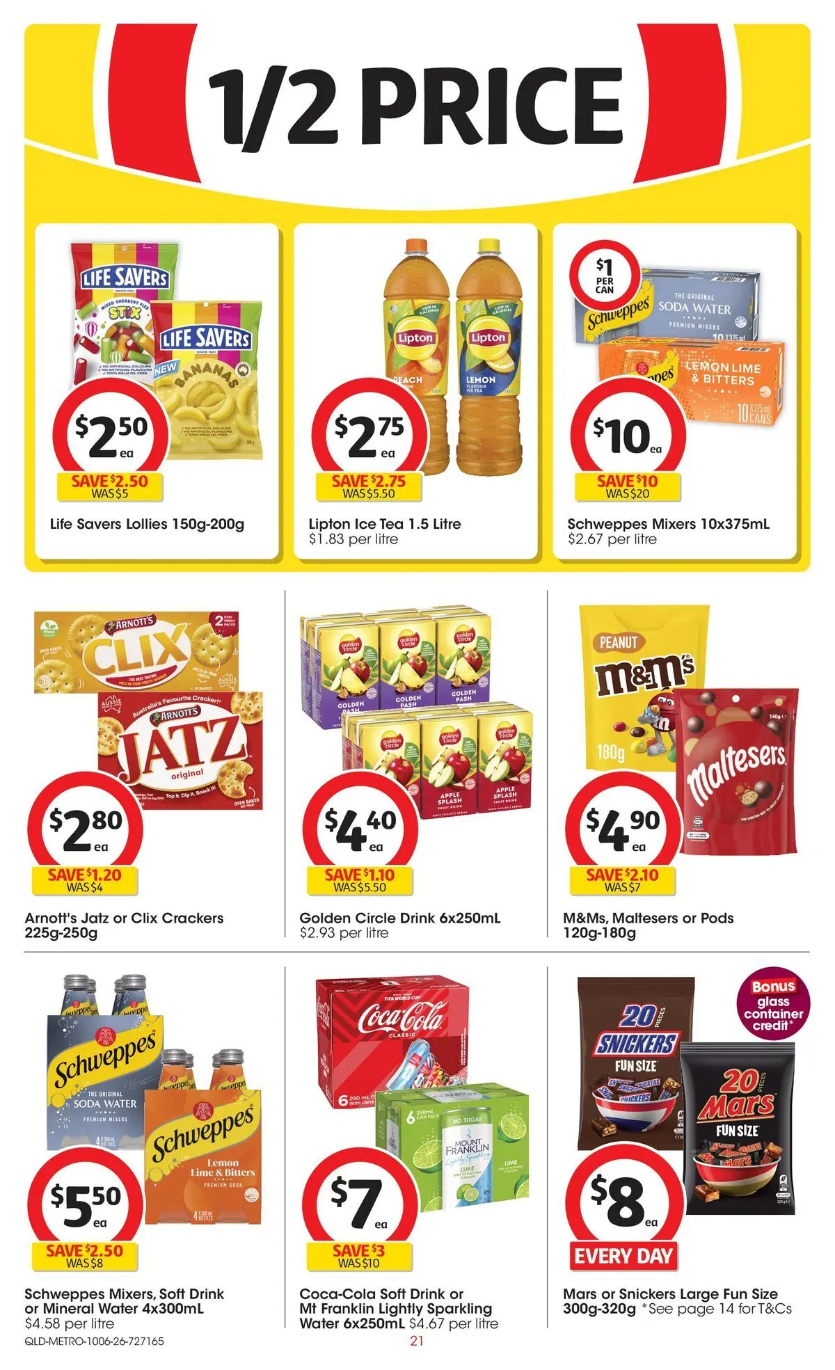 ﻿Coles catalogue valid from 09/06/2026 > Online Australia | Page: 21 | Products: Tea, Lollies, Water, Lime
