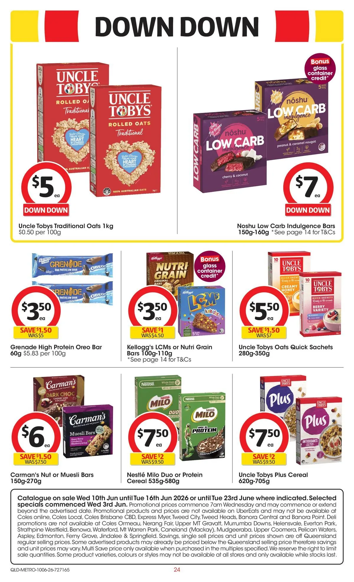 ﻿Coles catalogue valid from 09/06/2026 > Online Australia | Page: 24 | Products: Honey, Oats, Cereal, Sugar