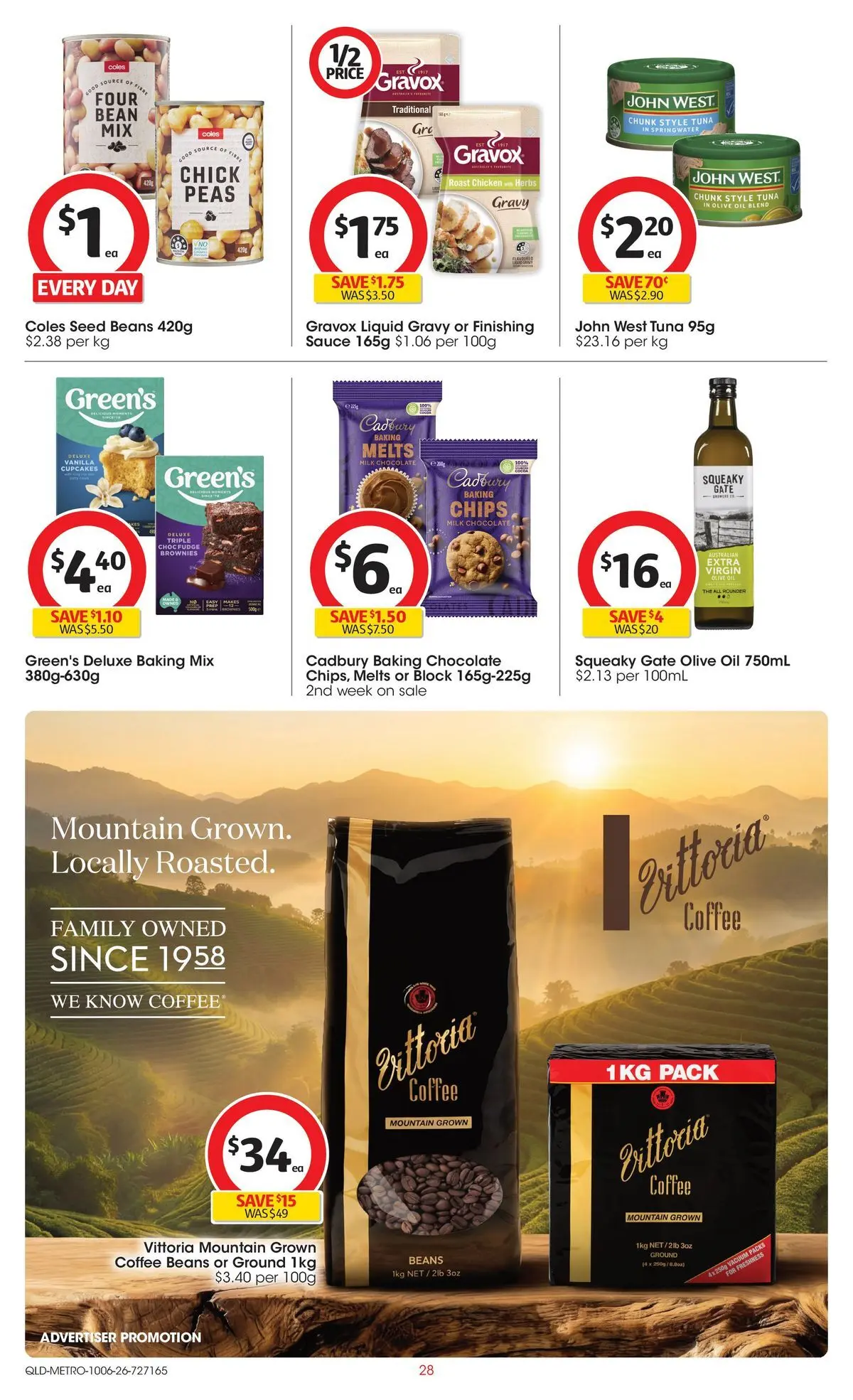 ﻿Coles catalogue valid from 09/06/2026 > Online Australia | Page: 28 | Products: Gate, Coffee, Chocolate, Tuna