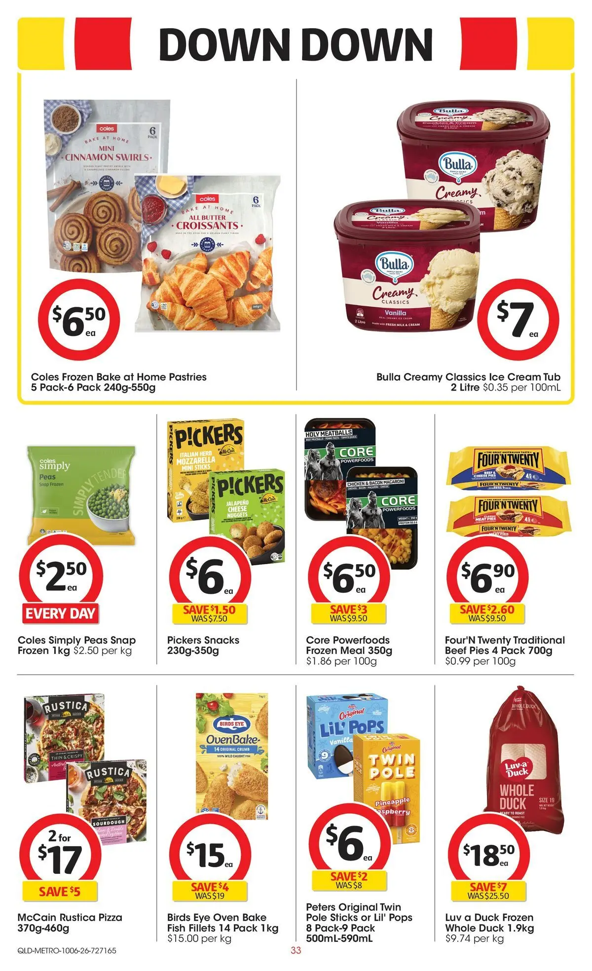 ﻿Coles catalogue valid from 09/06/2026 > Online Australia | Page: 33 | Products: Duck, Ice cream, Pies, Oven