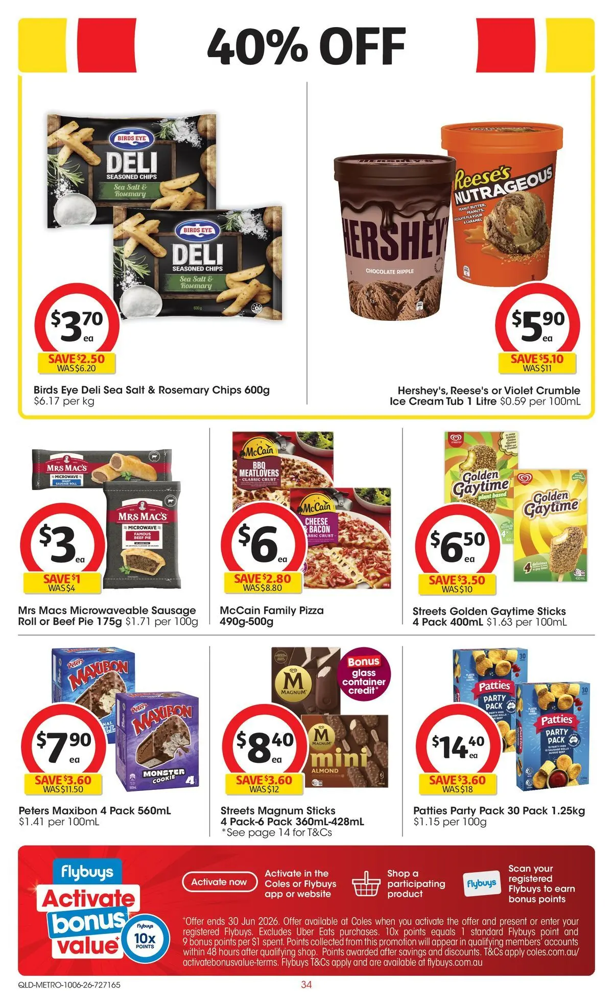 ﻿Coles catalogue valid from 09/06/2026 > Online Australia | Page: 34 | Products: Bacon, Chocolate, Cream, Microwave