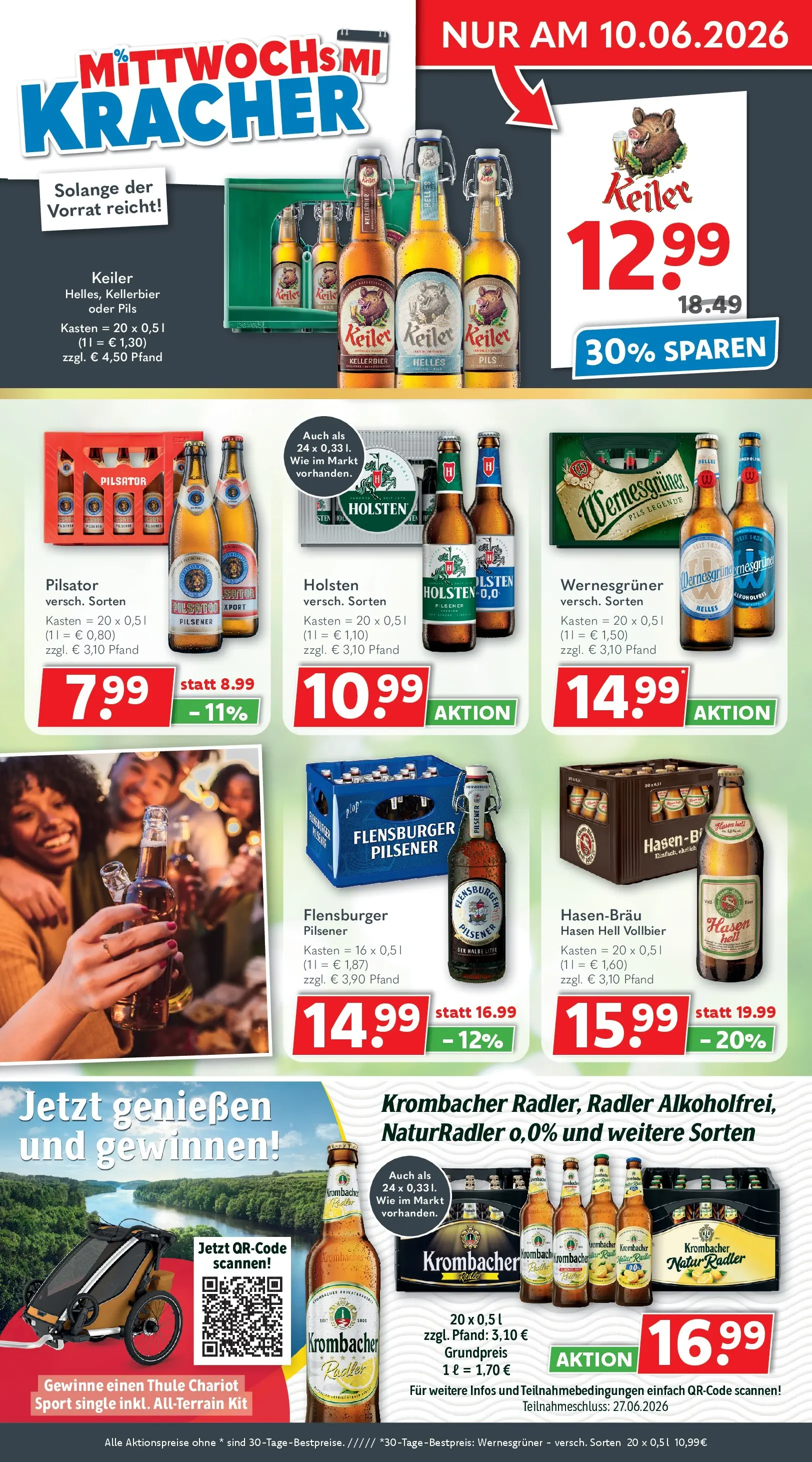 Getränkeland - Getränkeland: Getränkeangebote (ab 08.06.2026) zum Blättern | Seite: 2 | Produkte: Pils, Wernesgruner, Holsten, Krombacher
