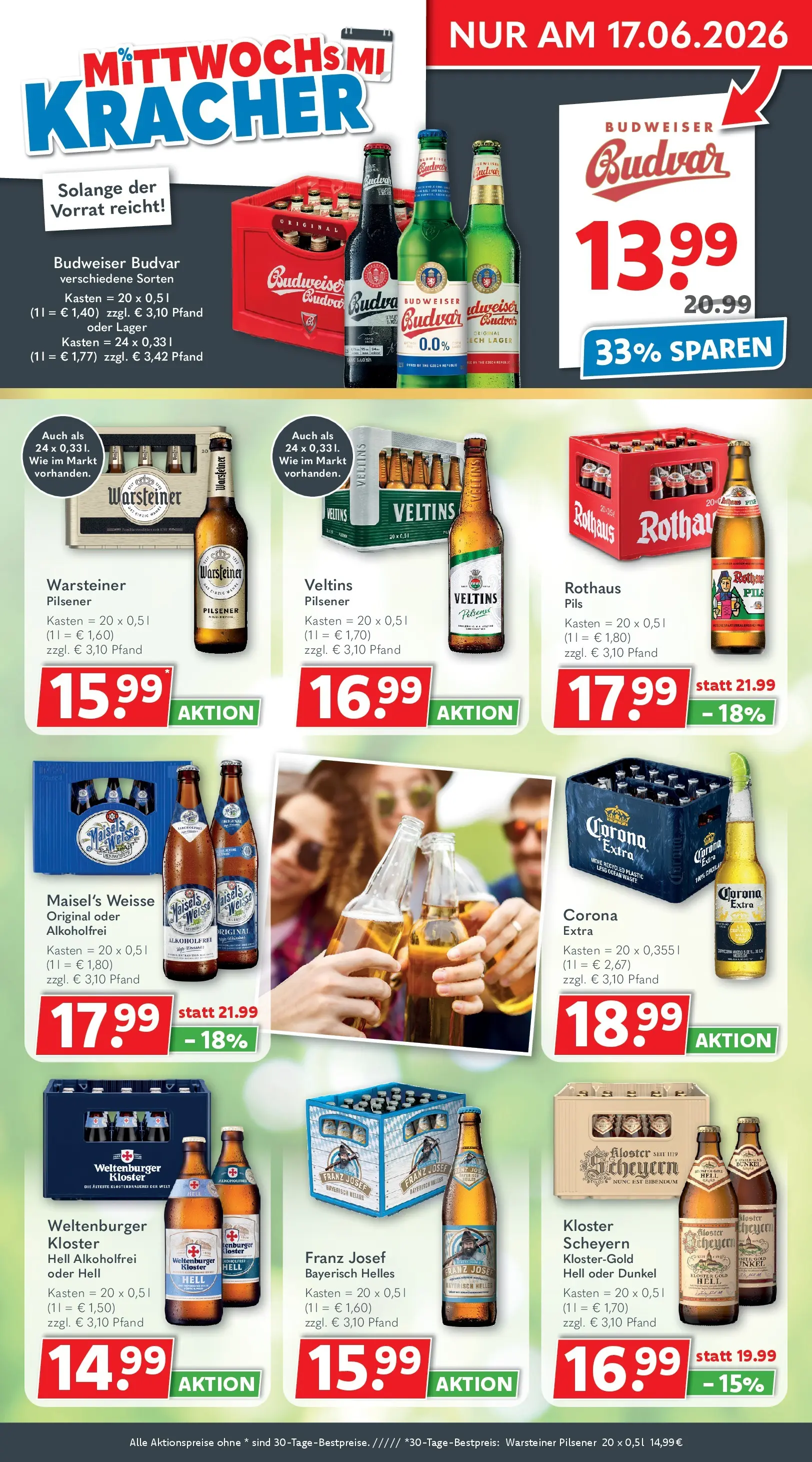 Getränkeland - Getränkeland: Getränkeangebote (ab 08.06.2026) zum Blättern | Seite: 3 | Produkte: Pils, Warsteiner, Budweiser, Veltins