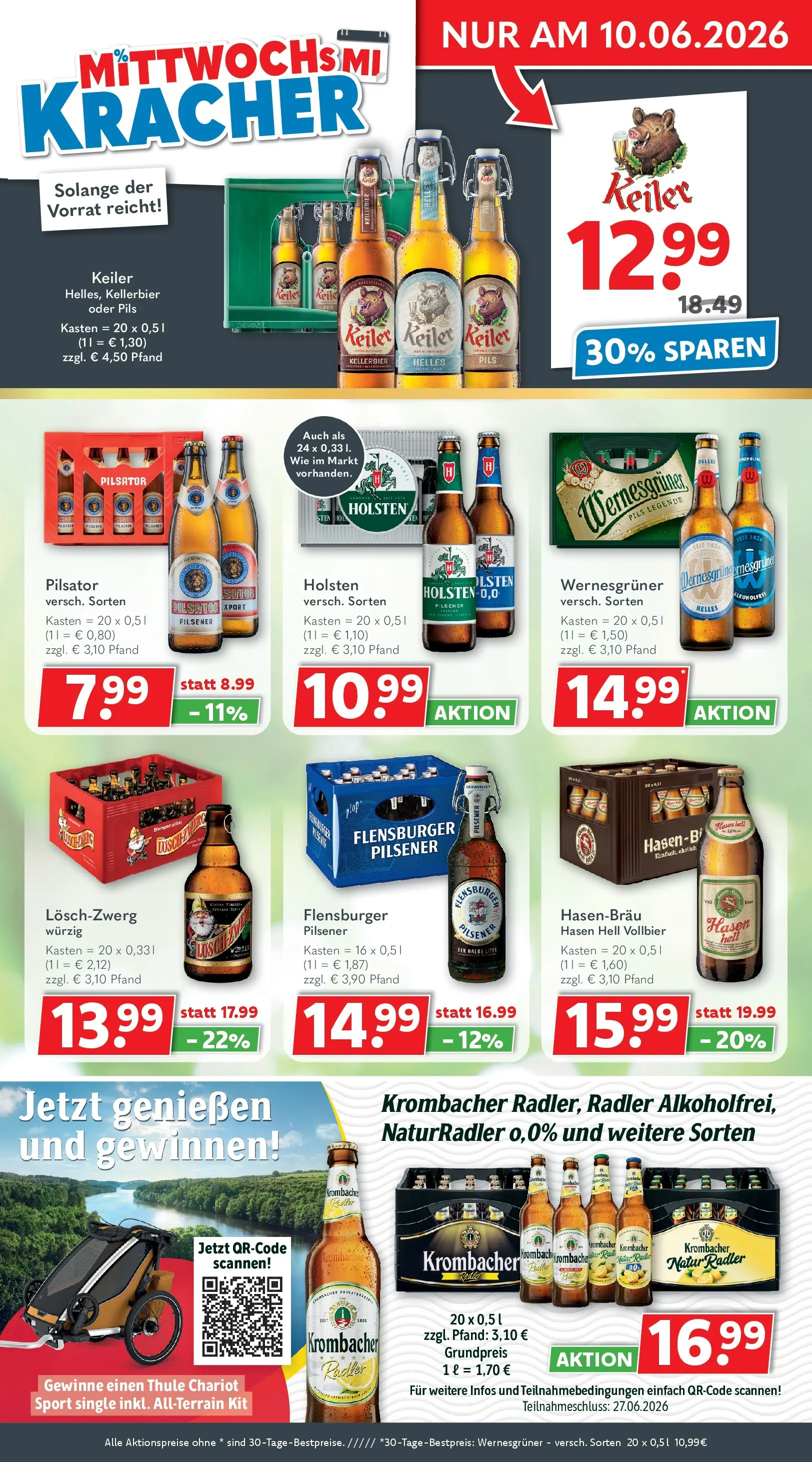 Getränkeland - Getränkeland: Getränkeangebote (ab 08.06.2026) zum Blättern | Seite: 2 | Produkte: Pils, Wernesgruner, Radler, Krombacher