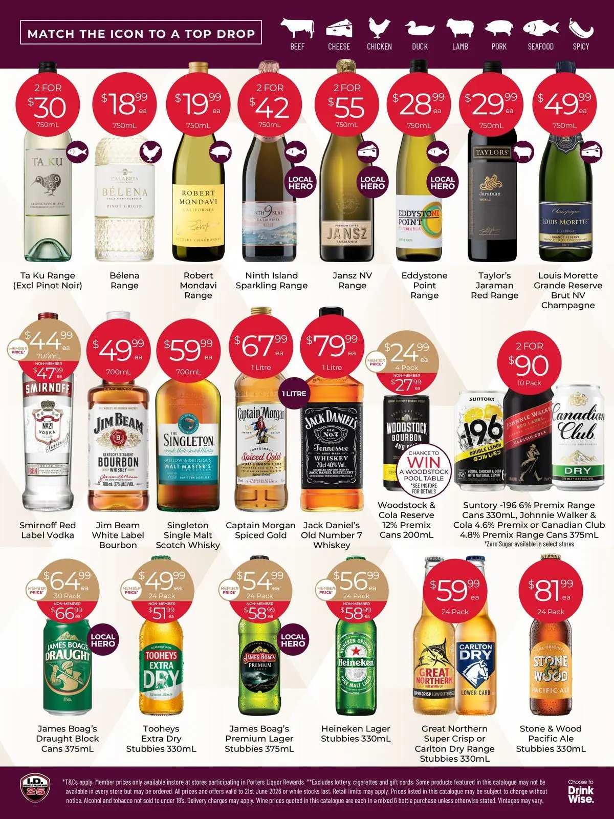 Deals - A Taste for Discovery 08/06 - 07/06/2026 > weekly / monthly specials | Page: 2 | Products: Cheese, Bourbon, Whiskey, Seafood