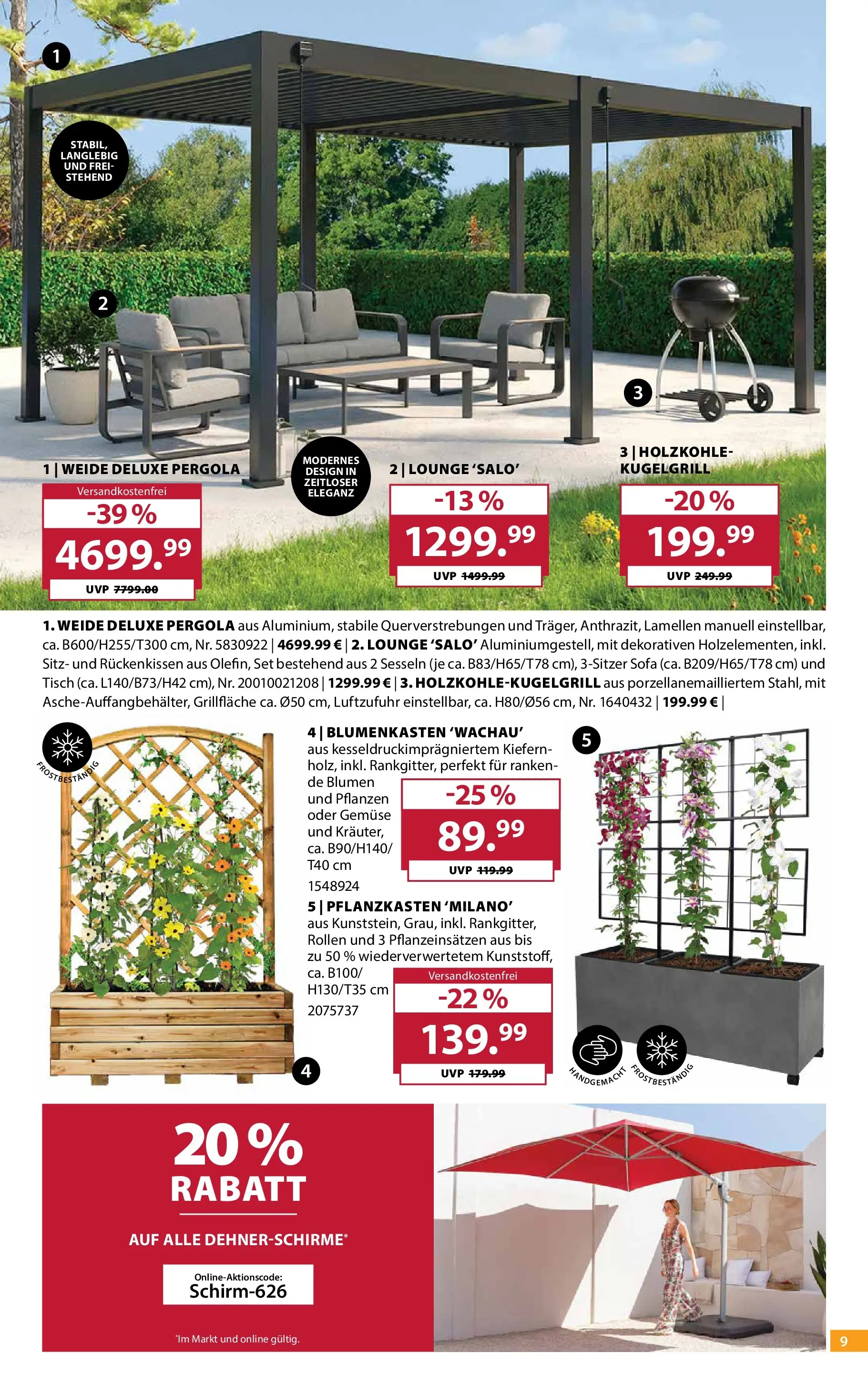 Dehner - Dehner: Garten & Zoo (ab 09.06.2026) zum Blättern | Seite: 9 | Produkte: Sofa, Tisch, Blumen, Gemüse