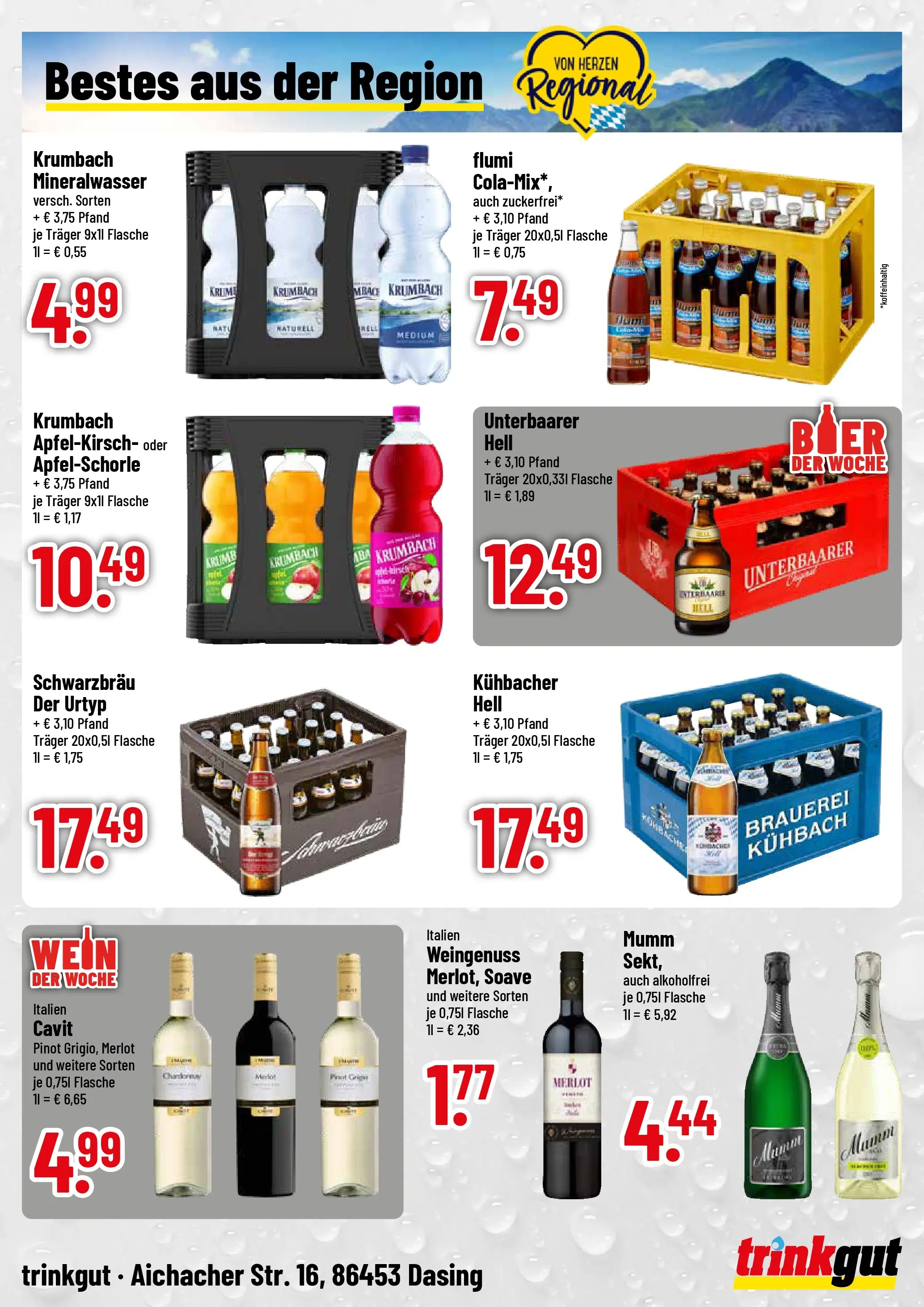 Trinkgut Prospekt Dasing (ab 08.06.2026) » Angebote online | Seite: 4 | Produkte: Merlot, Mineralwasser, Wein