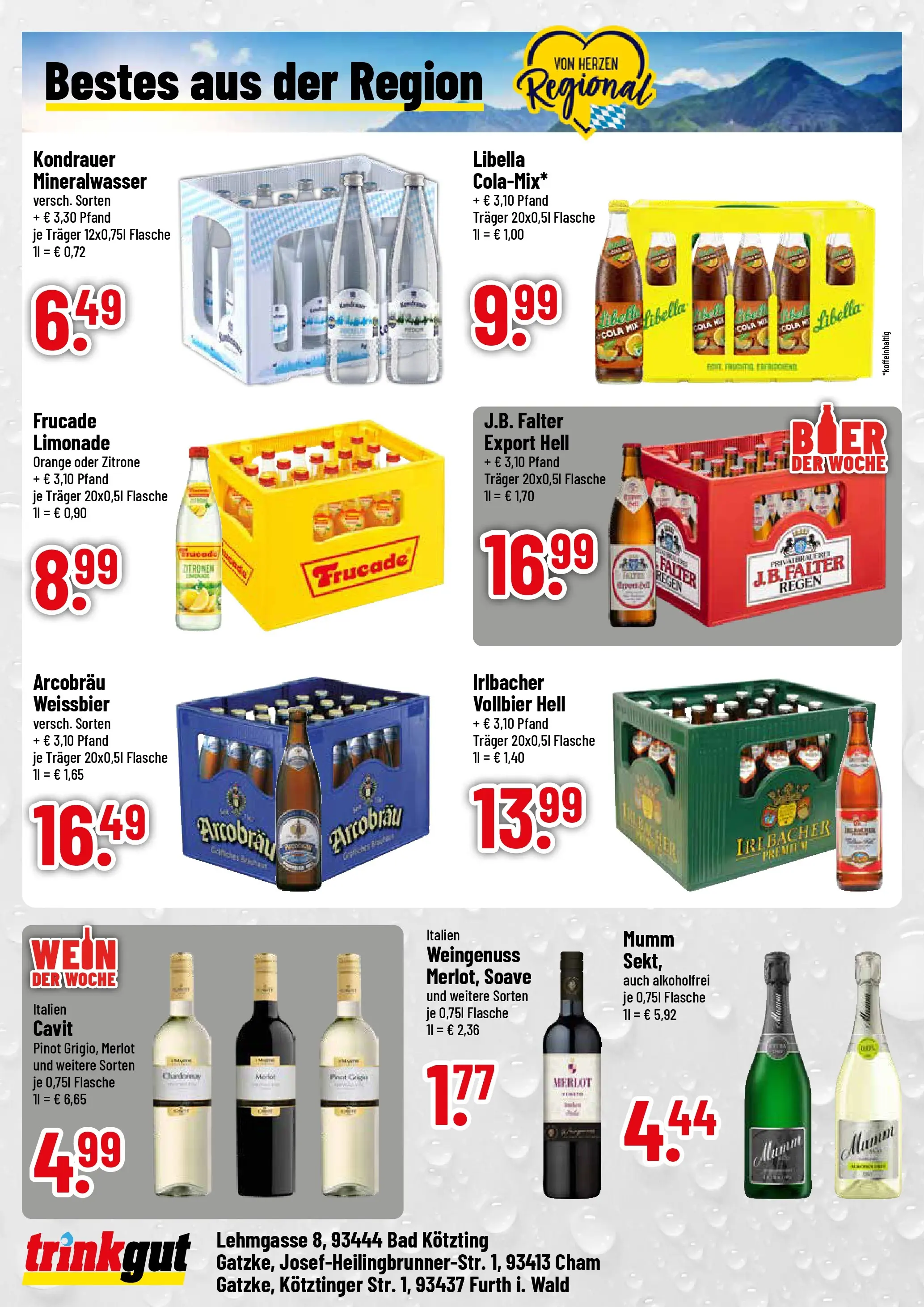 Trinkgut Prospekt Furth Im Wald (ab 08.06.2026) » Angebote online | Seite: 4 | Produkte: Cola, Sekt, Merlot, Bad
