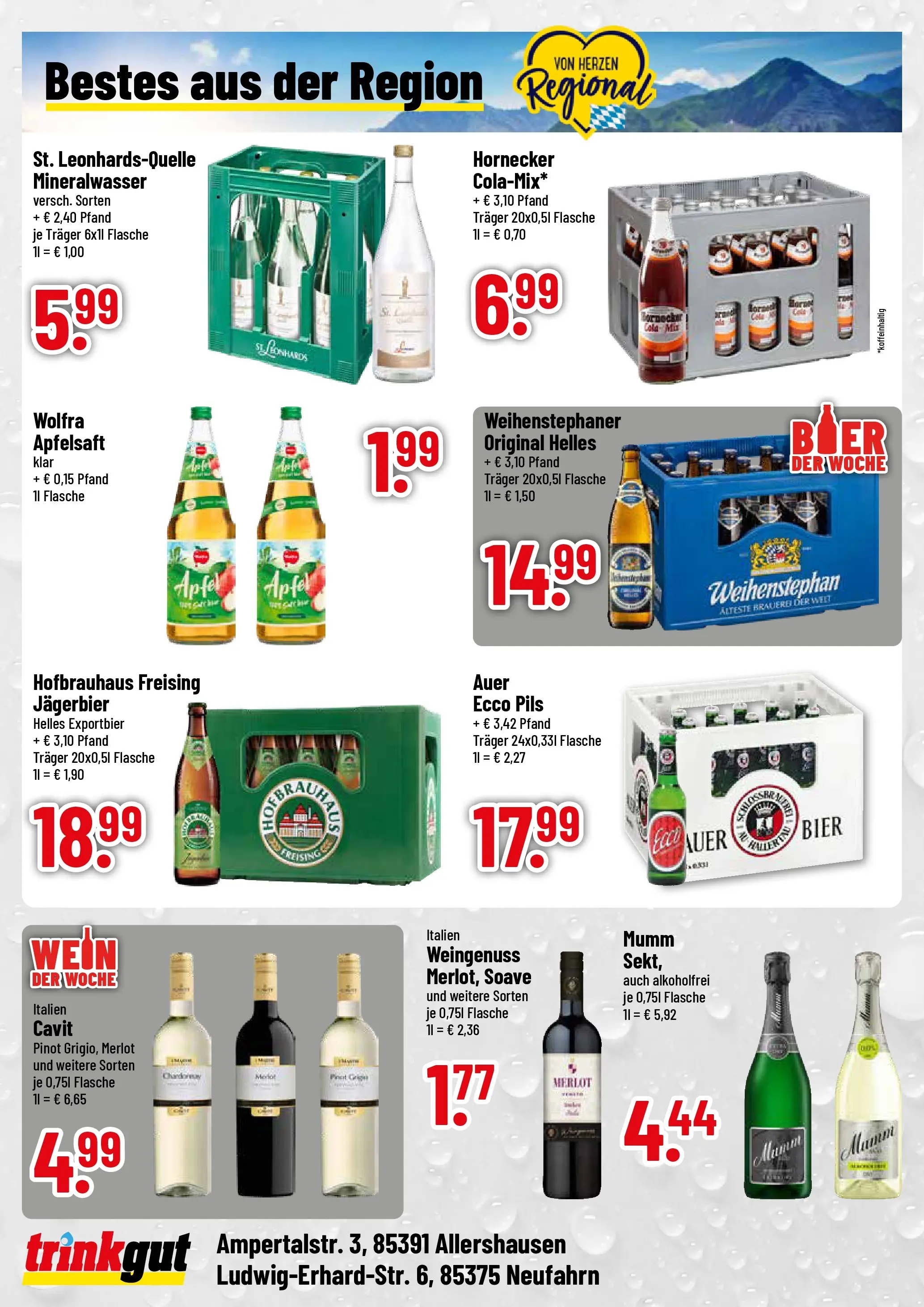 Trinkgut Prospekt Allershausen (ab 08.06.2026) » Angebote online | Seite: 4 | Produkte: Merlot, Pils, Äpfel, Wein