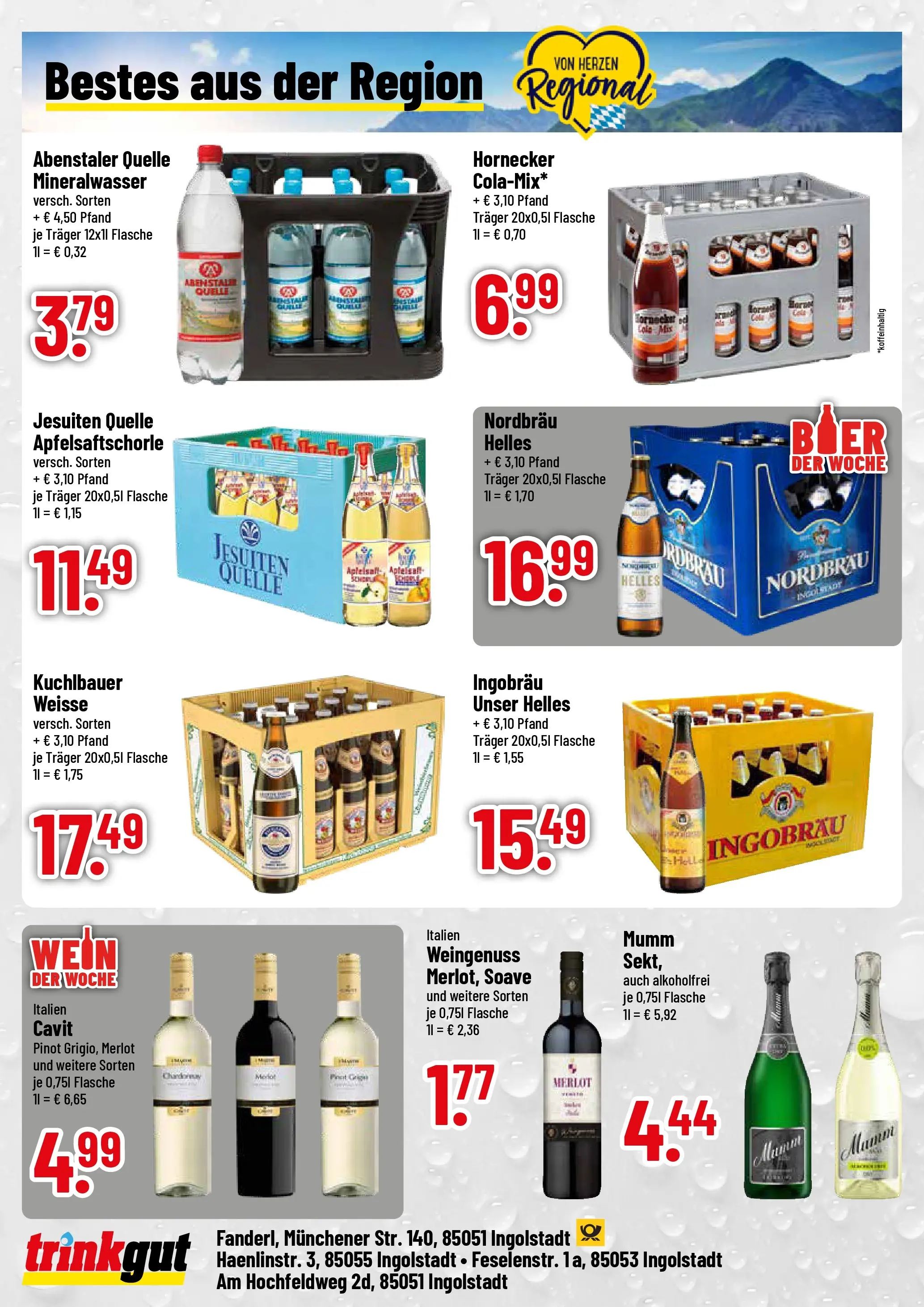 Trinkgut Prospekt Ingolstadt (ab 08.06.2026) » Angebote online | Seite: 4 | Produkte: Cola, Merlot, Mineralwasser, Wein