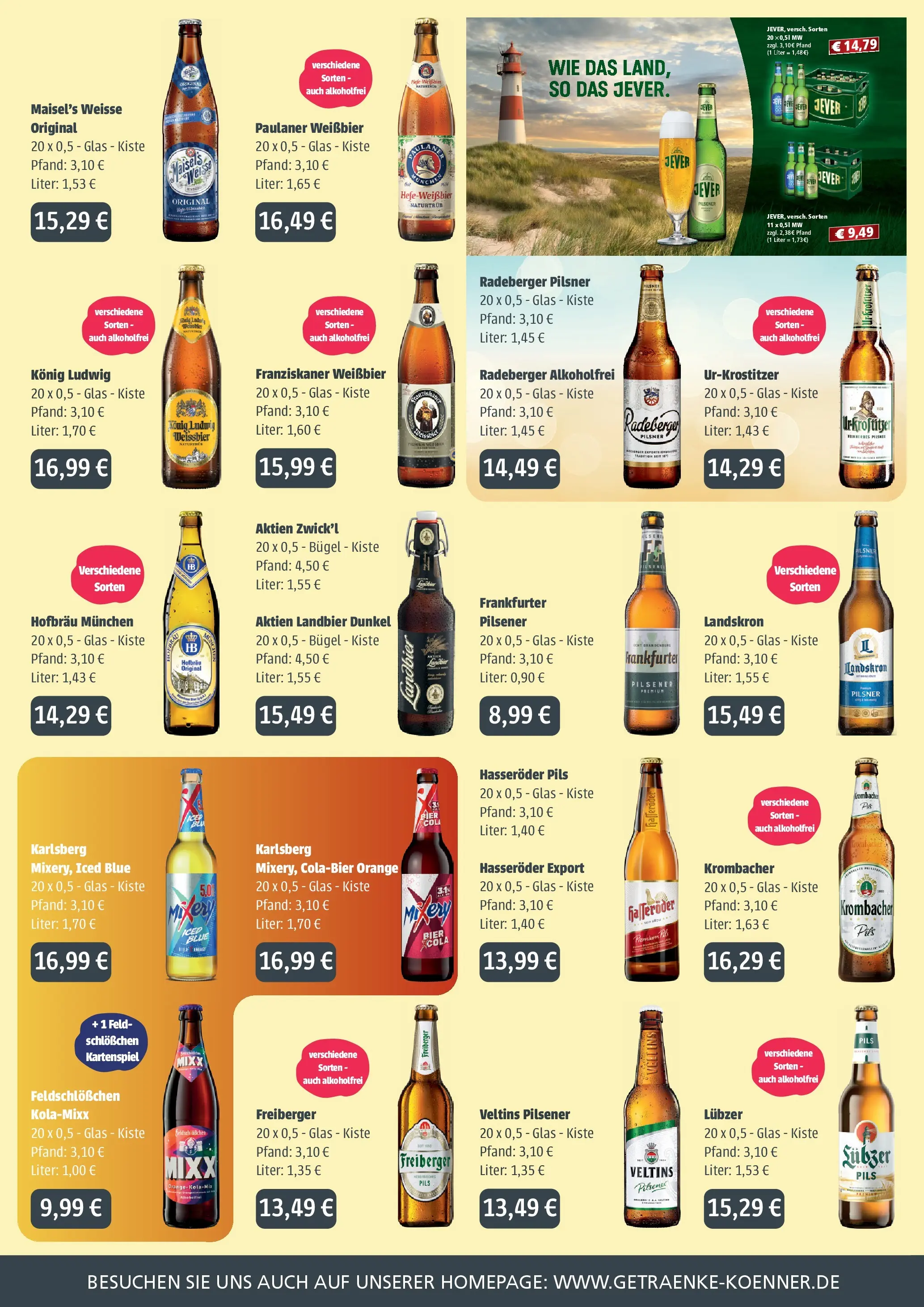 Angebote - GetränkeLand Mayer: Getränkeangebote (ab 07.06.2026) zum Blättern | Seite: 3 | Produkte: Krombacher, Hasseröder, Radeberger pilsner, Paulaner