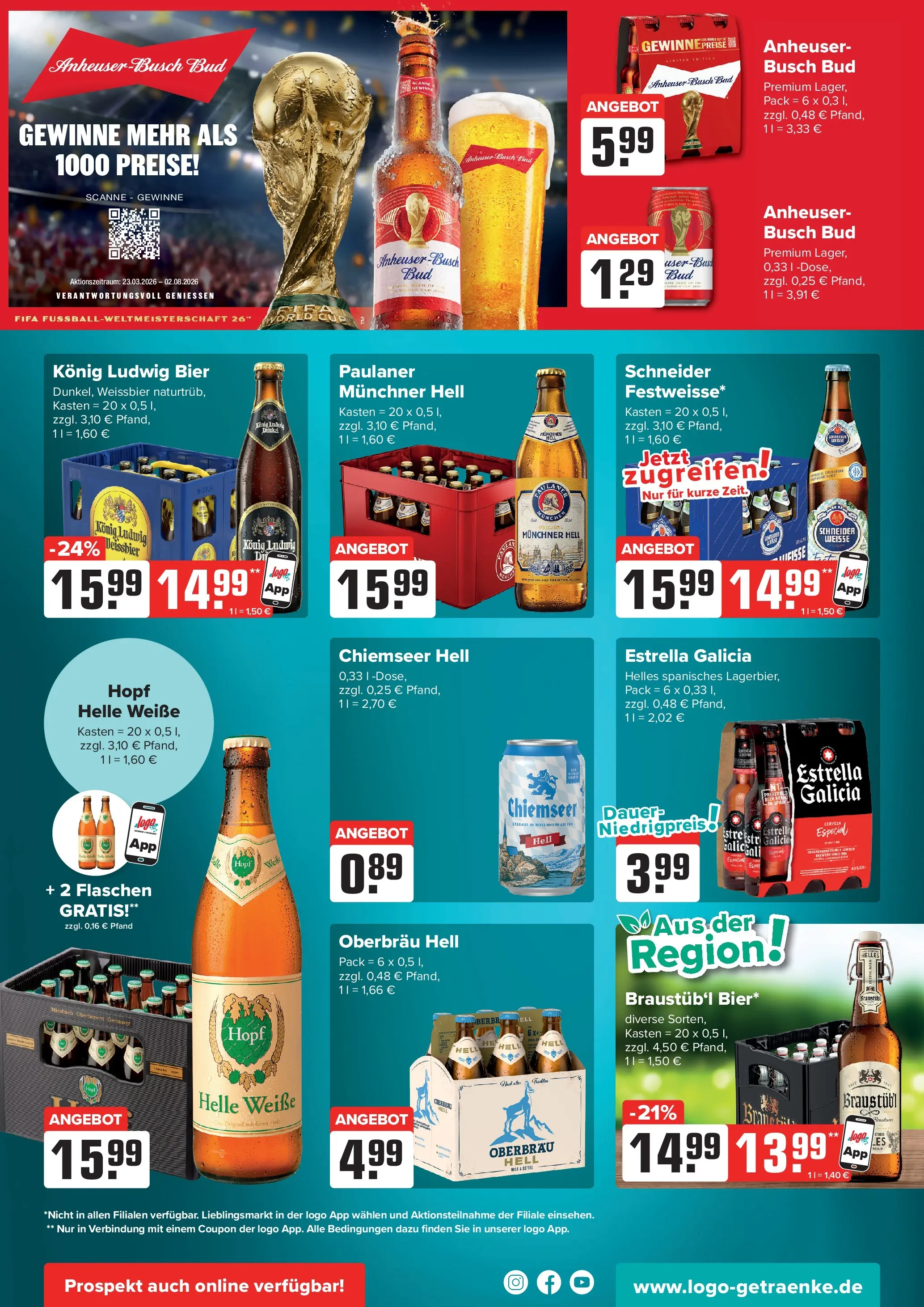 Angebote - Wochenangebote (ab 07.06.2026) zum Blättern | Seite: 2 | Produkte: Bier, Weißbier, Bad, Paulaner