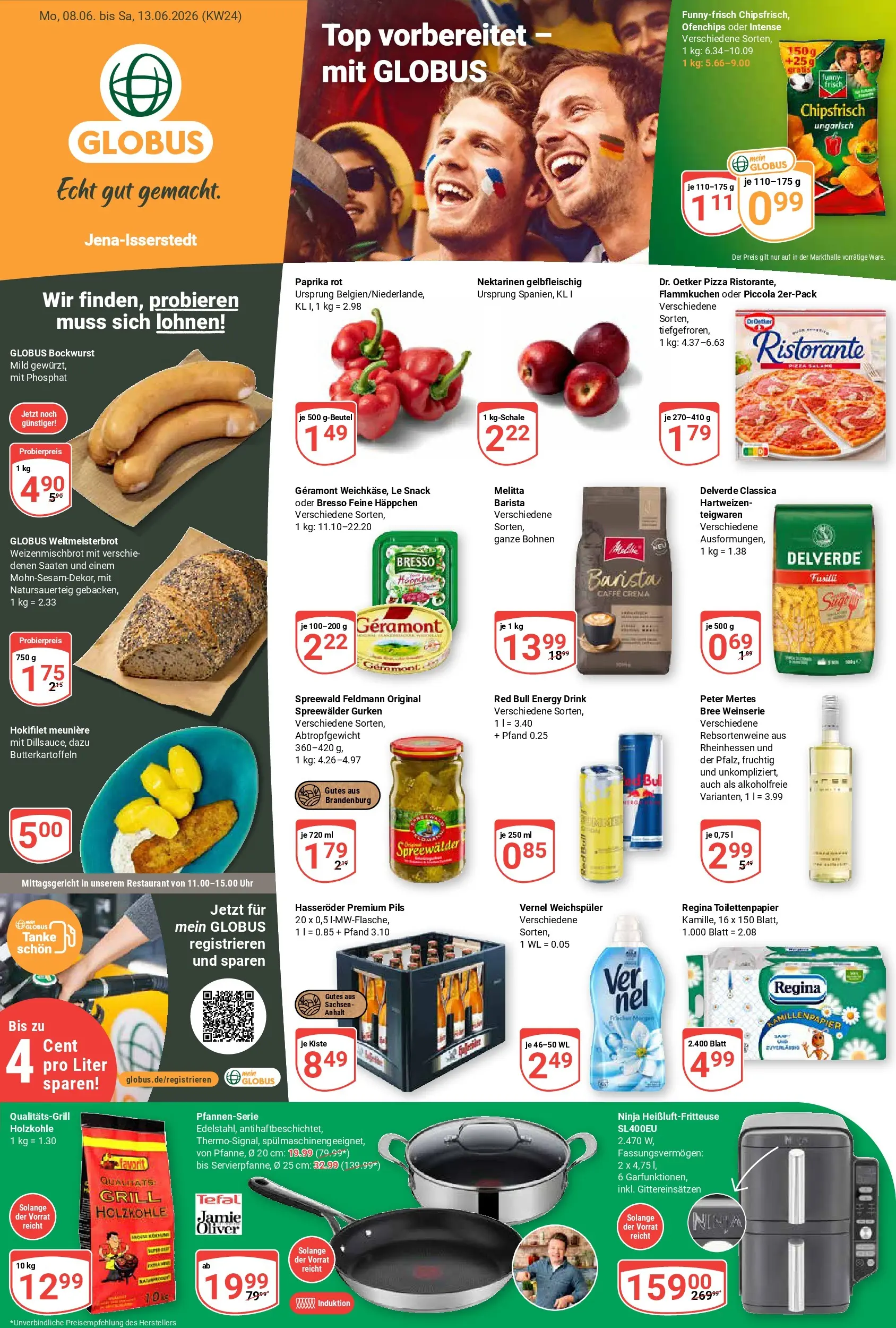 Globus Prospekt Isserstedt (ab 08.06.2026) » Angebote online | Seite: 3 | Produkte: Bockwurst, Bresso, Gurken, Vernel