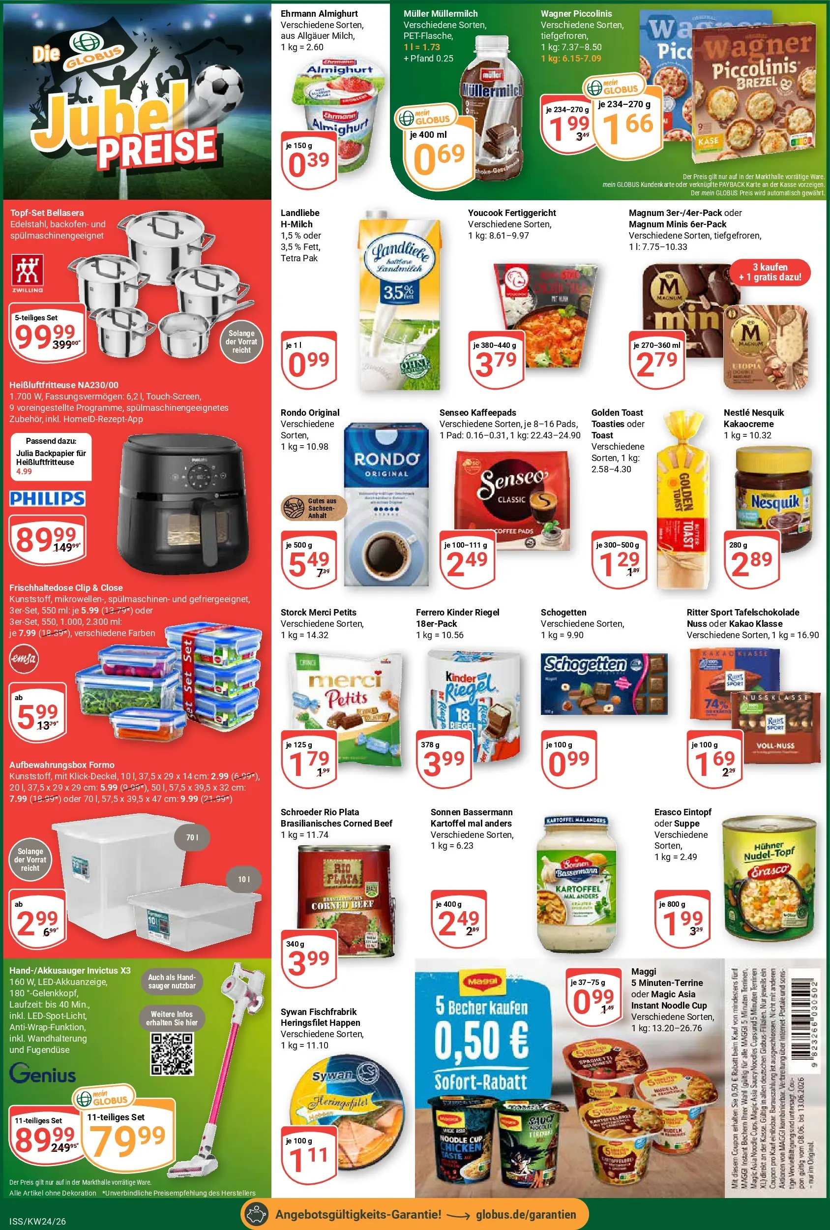 Globus Prospekt Isserstedt (ab 08.06.2026) » Angebote online | Seite: 4 | Produkte: Philips, Kaffeepads, Ehrmann almighurt, Toast