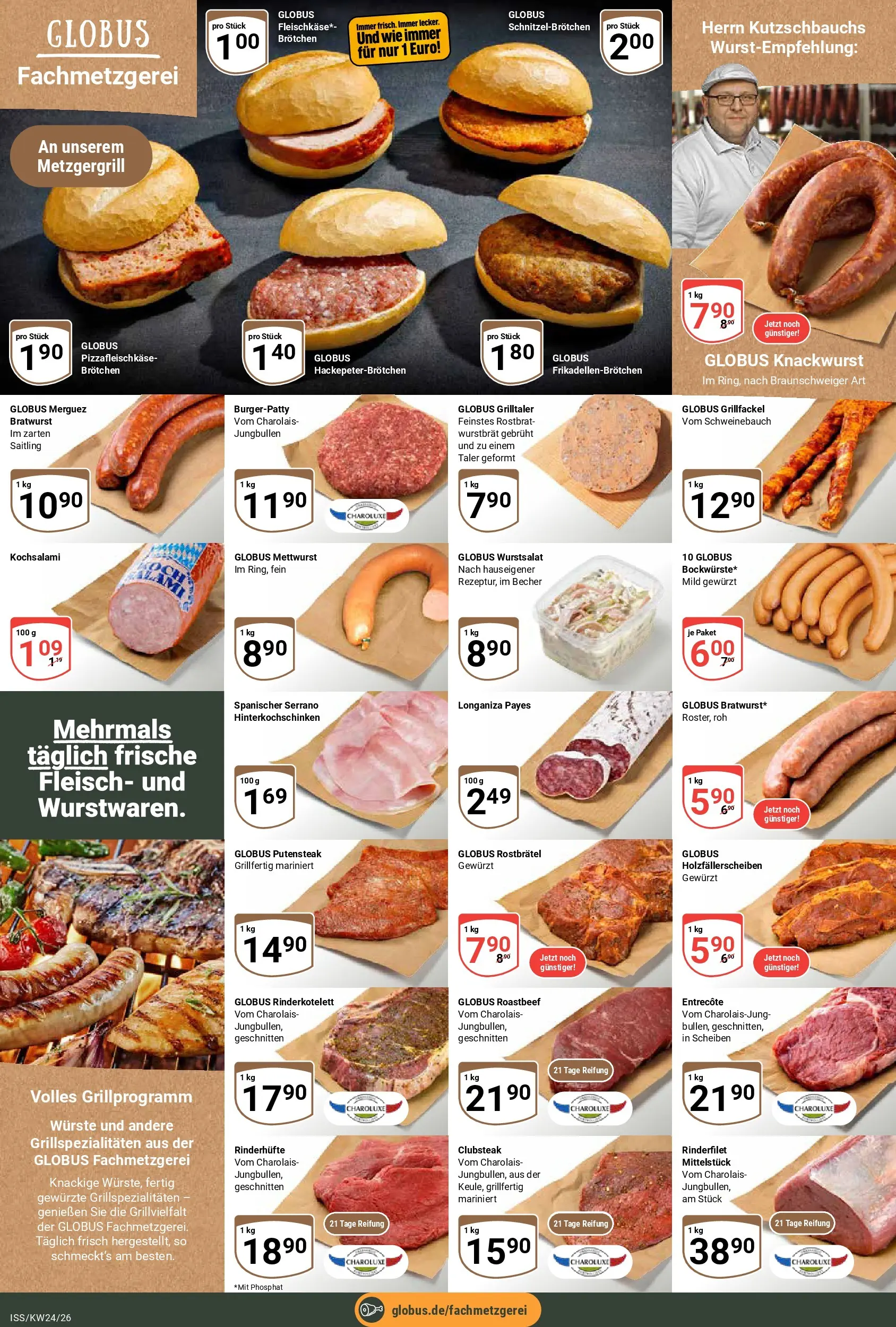 Globus Prospekt Isserstedt (ab 08.06.2026) » Angebote online | Seite: 13 | Produkte: Schweinebauch, Bratwurst, Entrecote, Fleisch