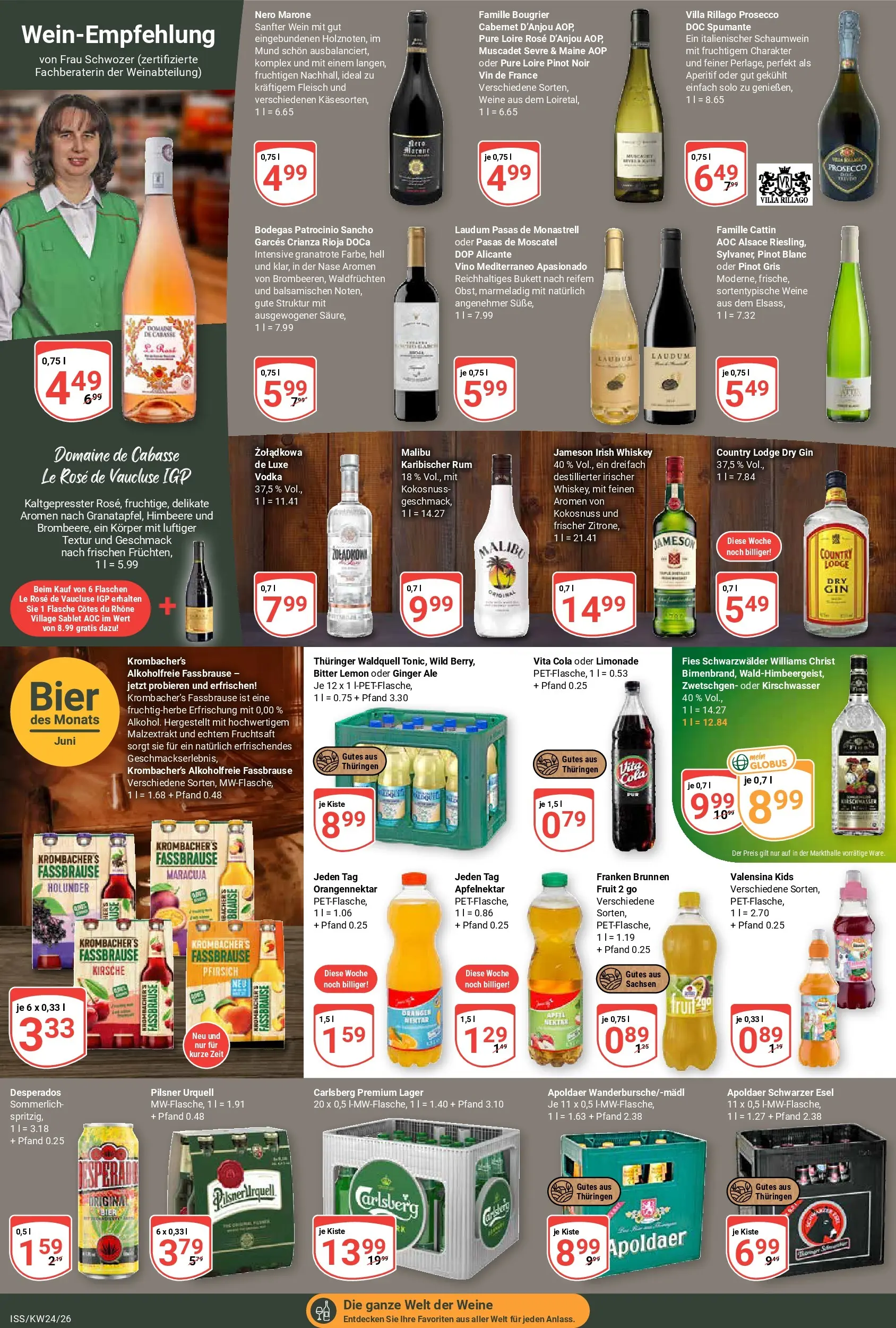 Globus Prospekt Isserstedt (ab 08.06.2026) » Angebote online | Seite: 18 | Produkte: Carlsberg, Rum, Zwetschgen, Whiskey