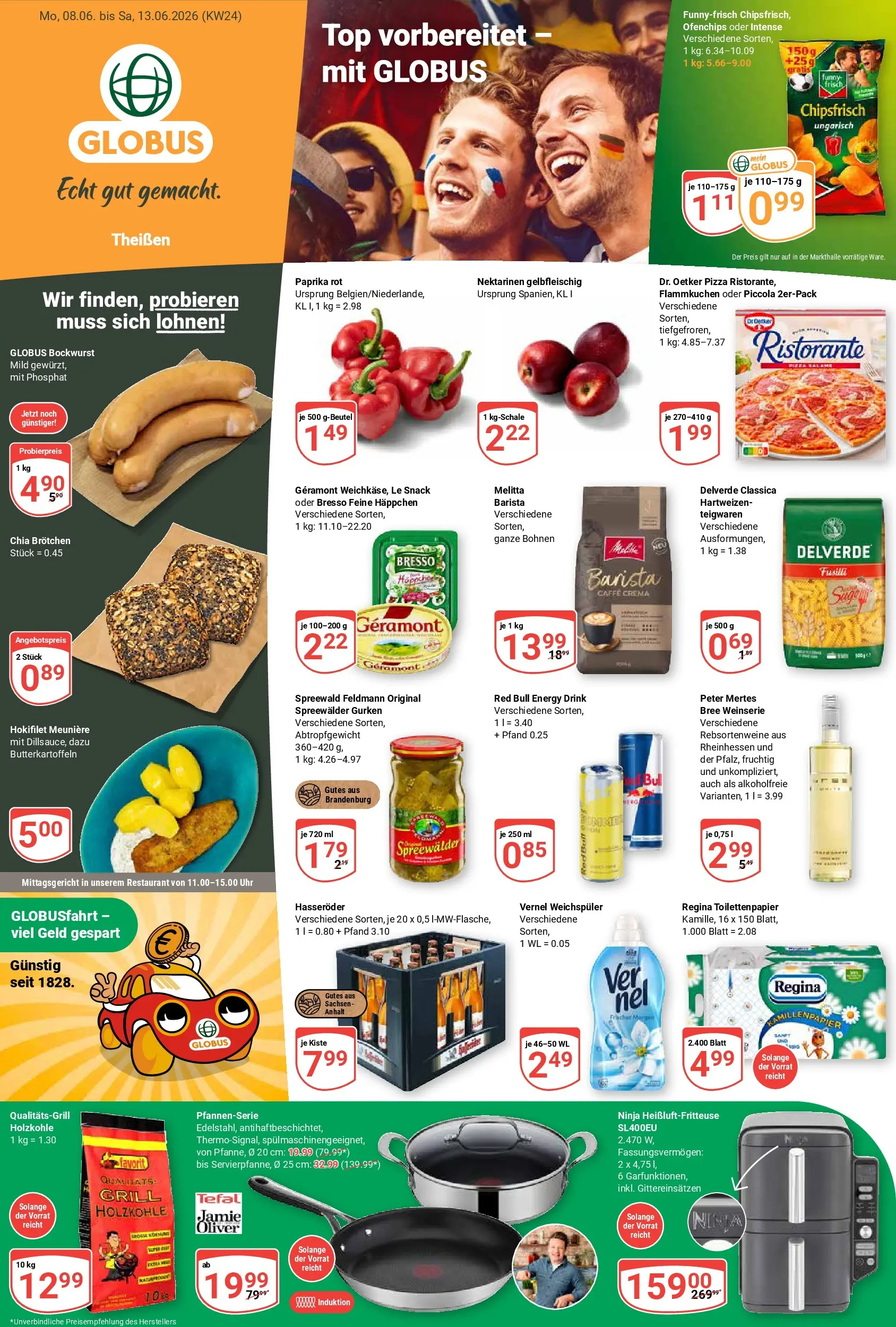 Globus Prospekt Zeitz (ab 08.06.2026) » Angebote online | Seite: 3 | Produkte: Bockwurst, Grill, Geramont, Toilettenpapier