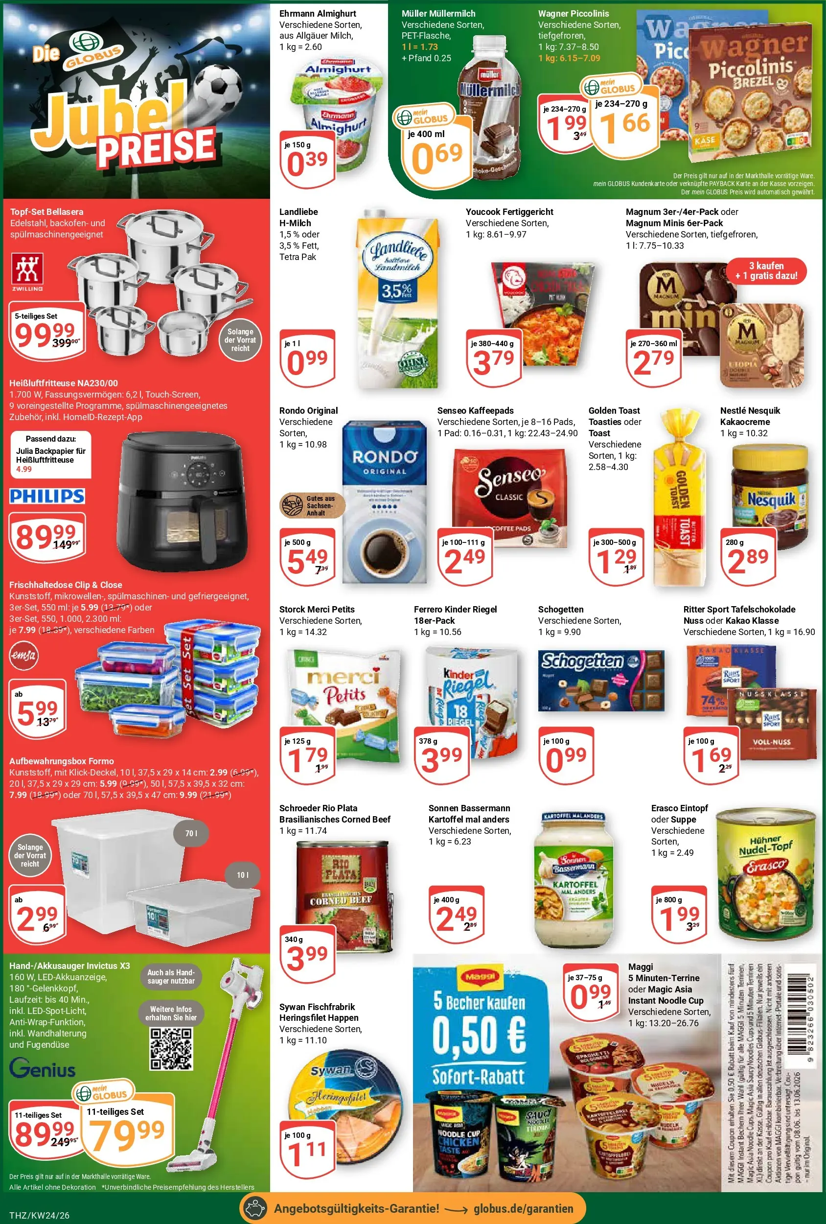 Globus Prospekt Zeitz (ab 08.06.2026) » Angebote online | Seite: 4 | Produkte: Senseo, Merci, Kaffeepads, Müllermilch