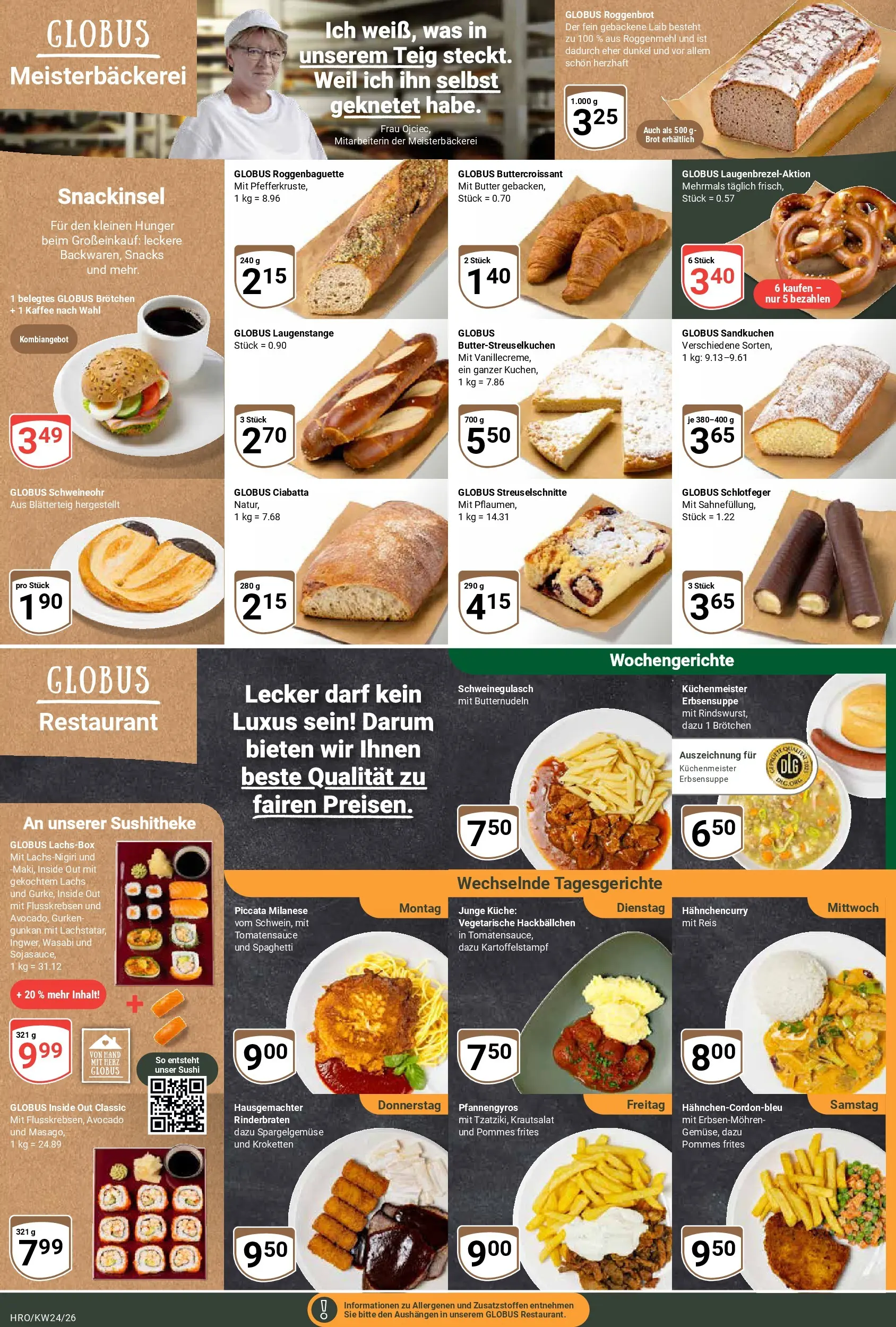 Globus Prospekt Rostock (ab 08.06.2026) » Angebote online | Seite: 14 | Produkte: Pommes, Küche, Avocado, Brot