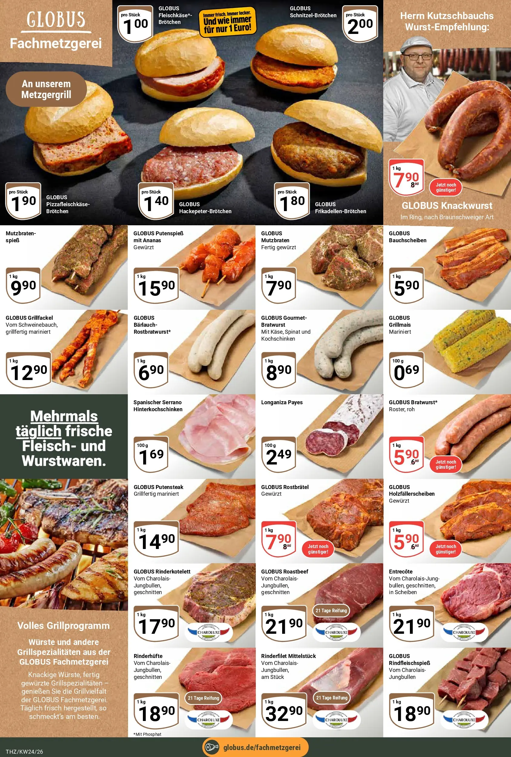 Globus Prospekt Zeitz (ab 08.06.2026) » Angebote online | Seite: 13 | Produkte: Bratwurst, Ananas, Roastbeef, Fleisch