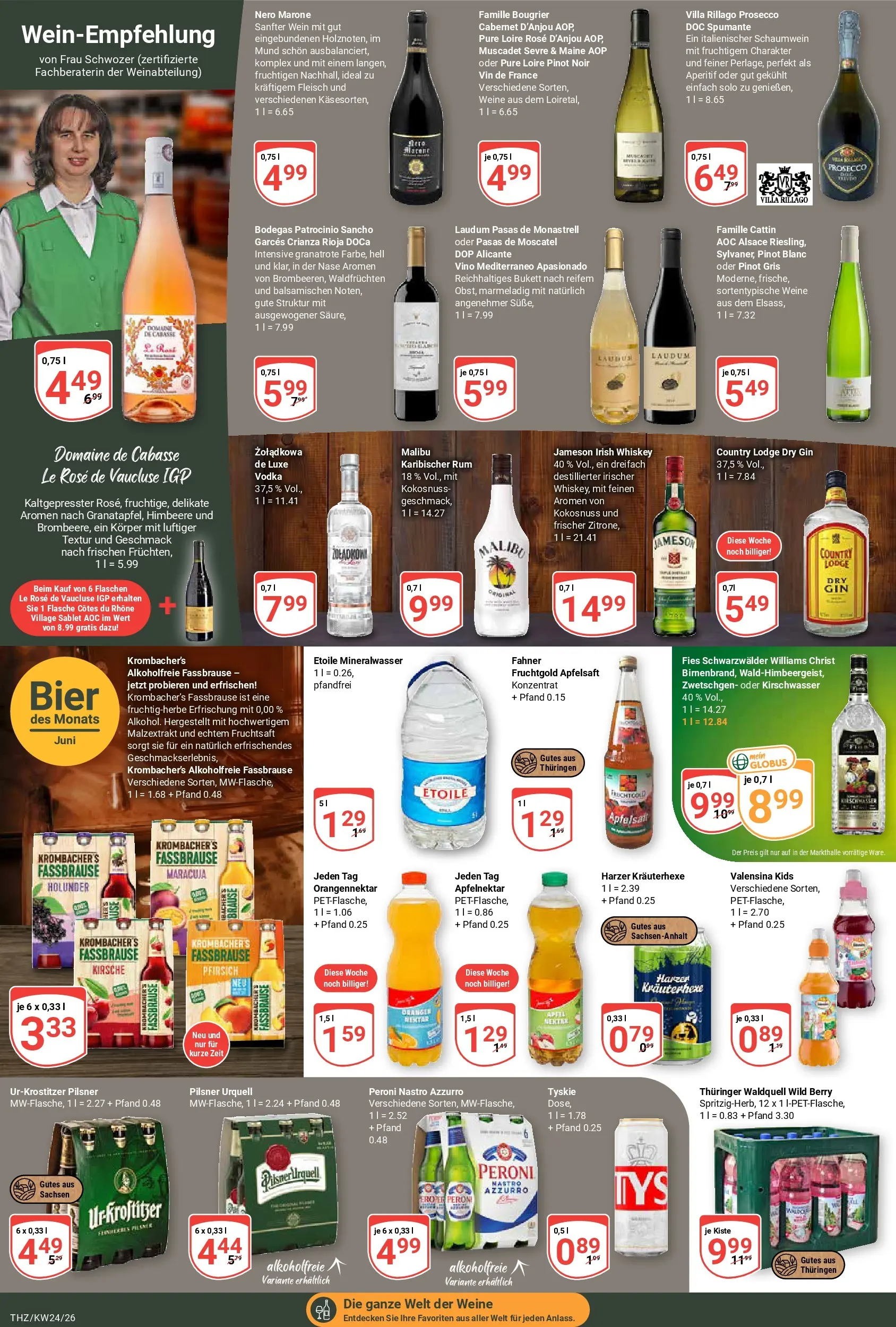 Globus Prospekt Zeitz (ab 08.06.2026) » Angebote online | Seite: 18 | Produkte: Äpfel, Wein, Gin, Fruchtsaft