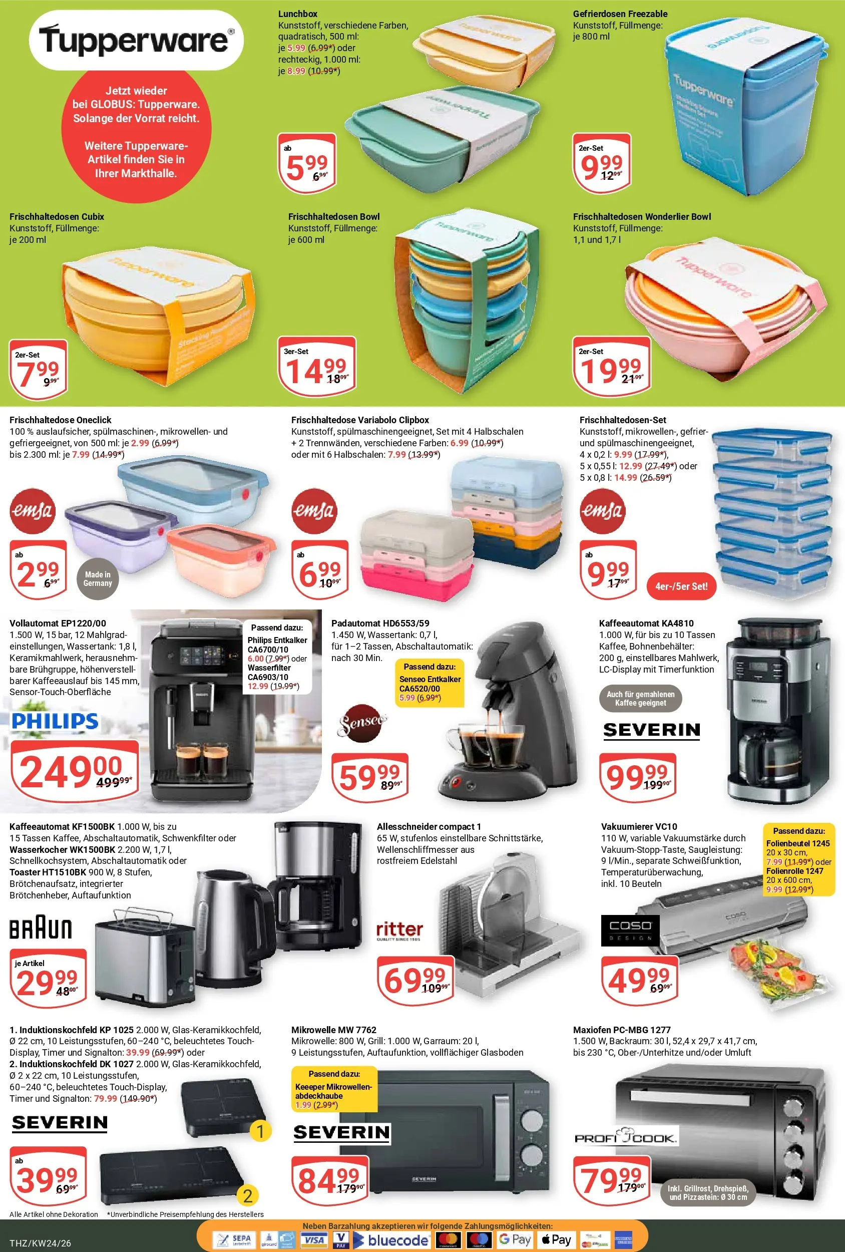 Globus Prospekt Zeitz (ab 08.06.2026) » Angebote online | Seite: 28 | Produkte: Mikrowelle, Grill, Toaster, Kaffee
