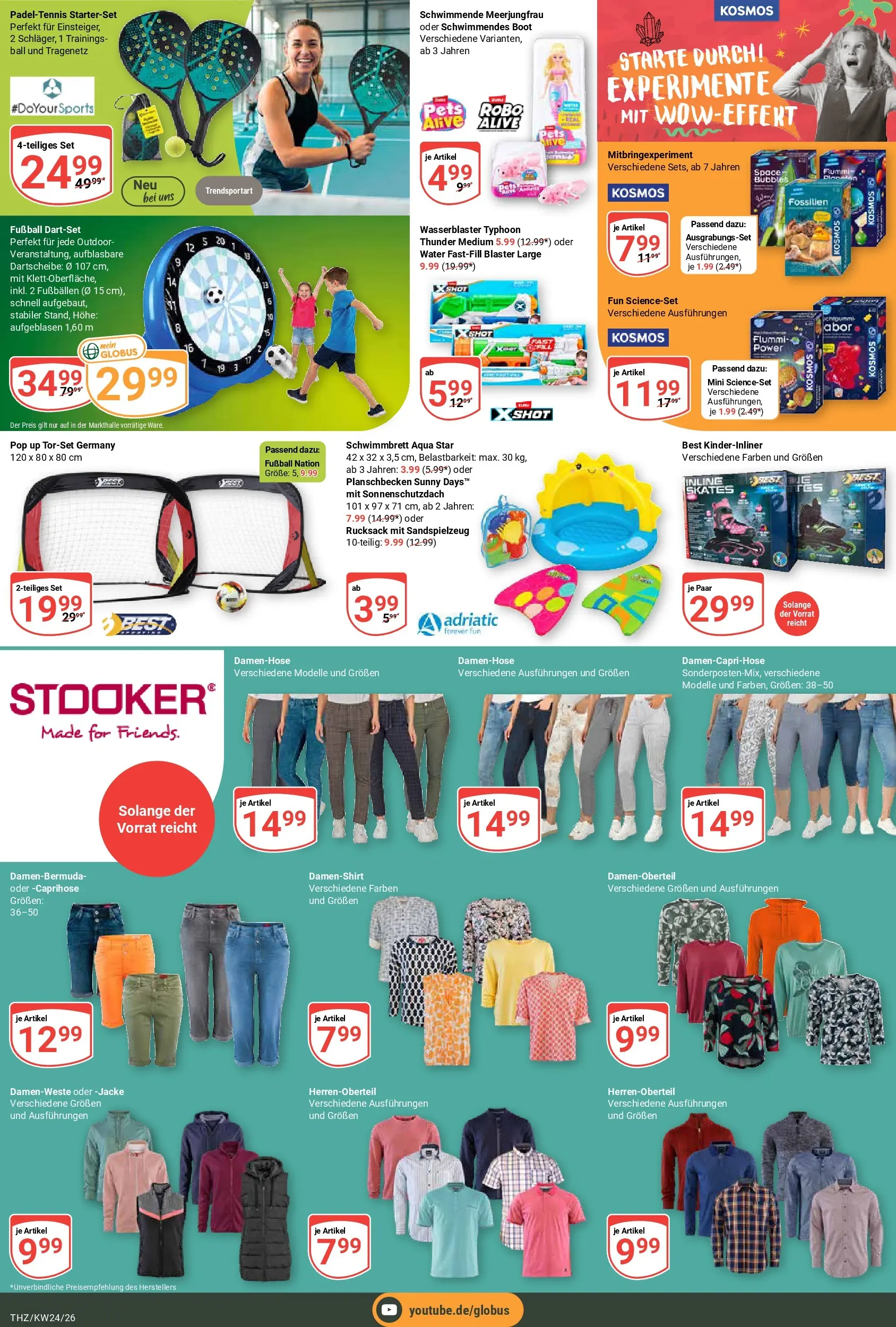 Globus Prospekt Zeitz (ab 08.06.2026) » Angebote online | Seite: 29 | Produkte: Caprihose, Fußball, Jacke, Rucksack