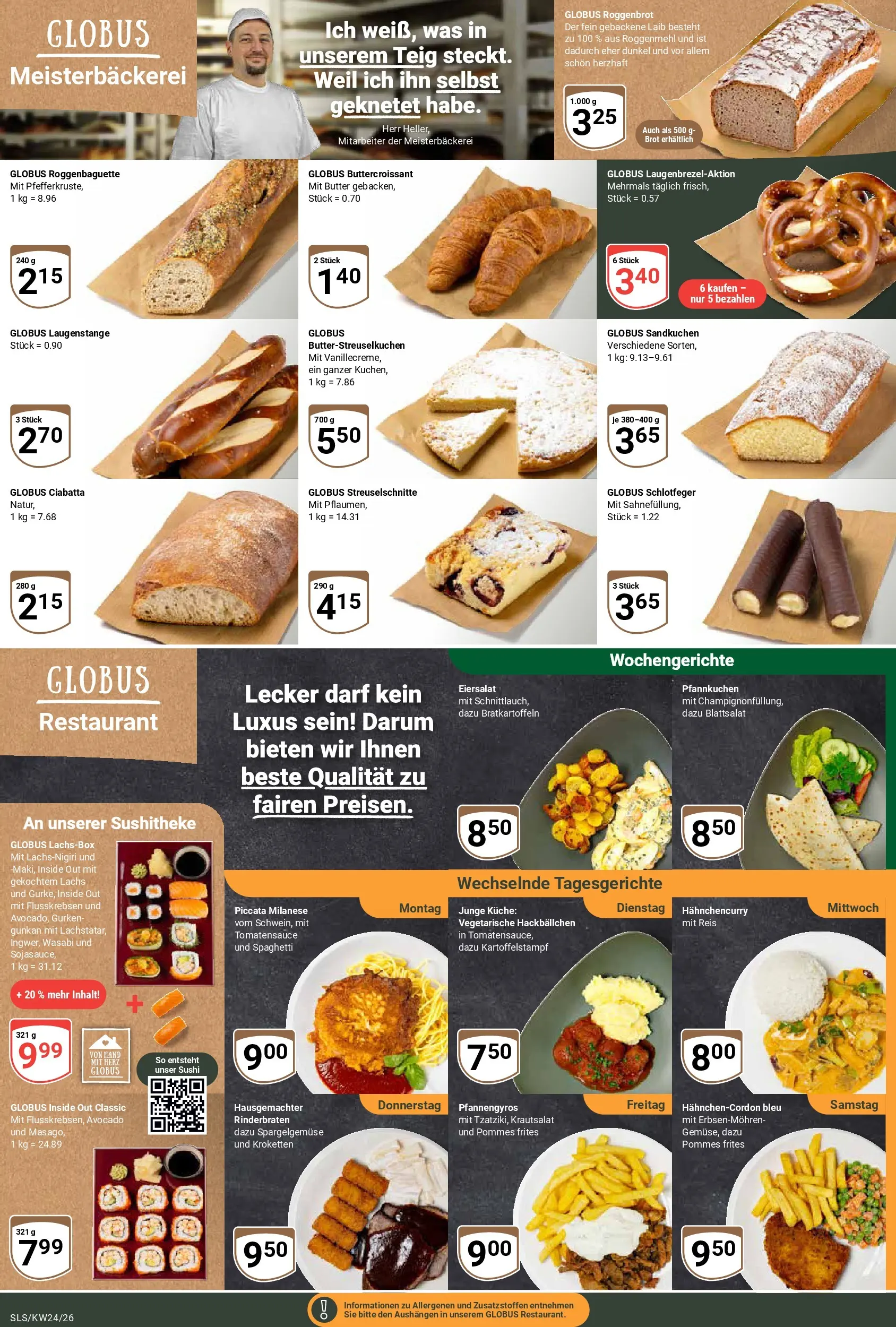 Globus Prospekt Saarlouis (ab 08.06.2026) » Angebote online | Seite: 14 | Produkte: Pommes, Pfannkuchen, Brot, Gurken