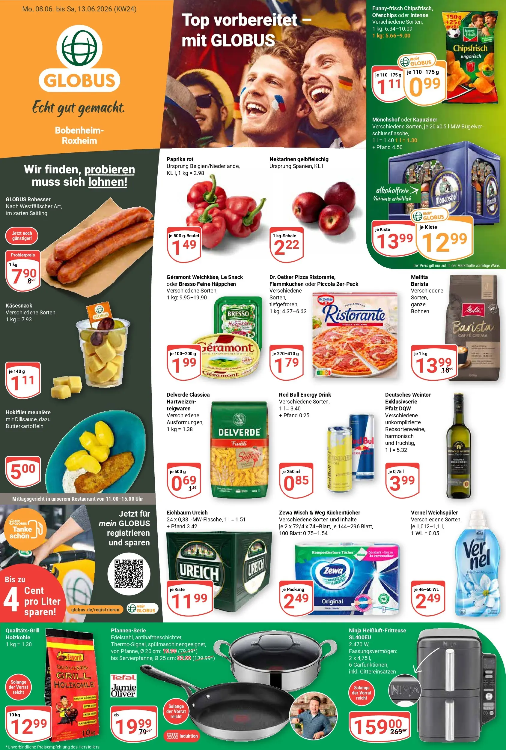 Globus Prospekt Bobenheim-Roxheim (ab 08.06.2026) » Angebote online | Seite: 3 | Produkte: Grill, Nektarinen, Zewa, Paprika