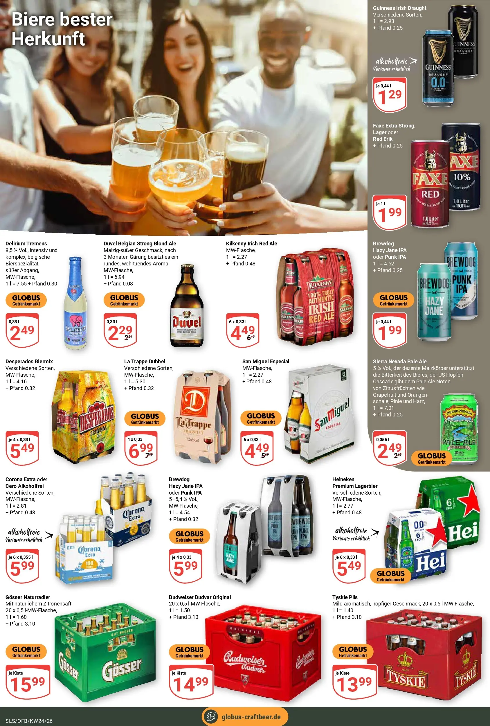 Globus Prospekt Saarlouis (ab 08.06.2026) » Angebote online | Seite: 22 | Produkte: Tyskie, Pils, Grapefruit, Budweiser