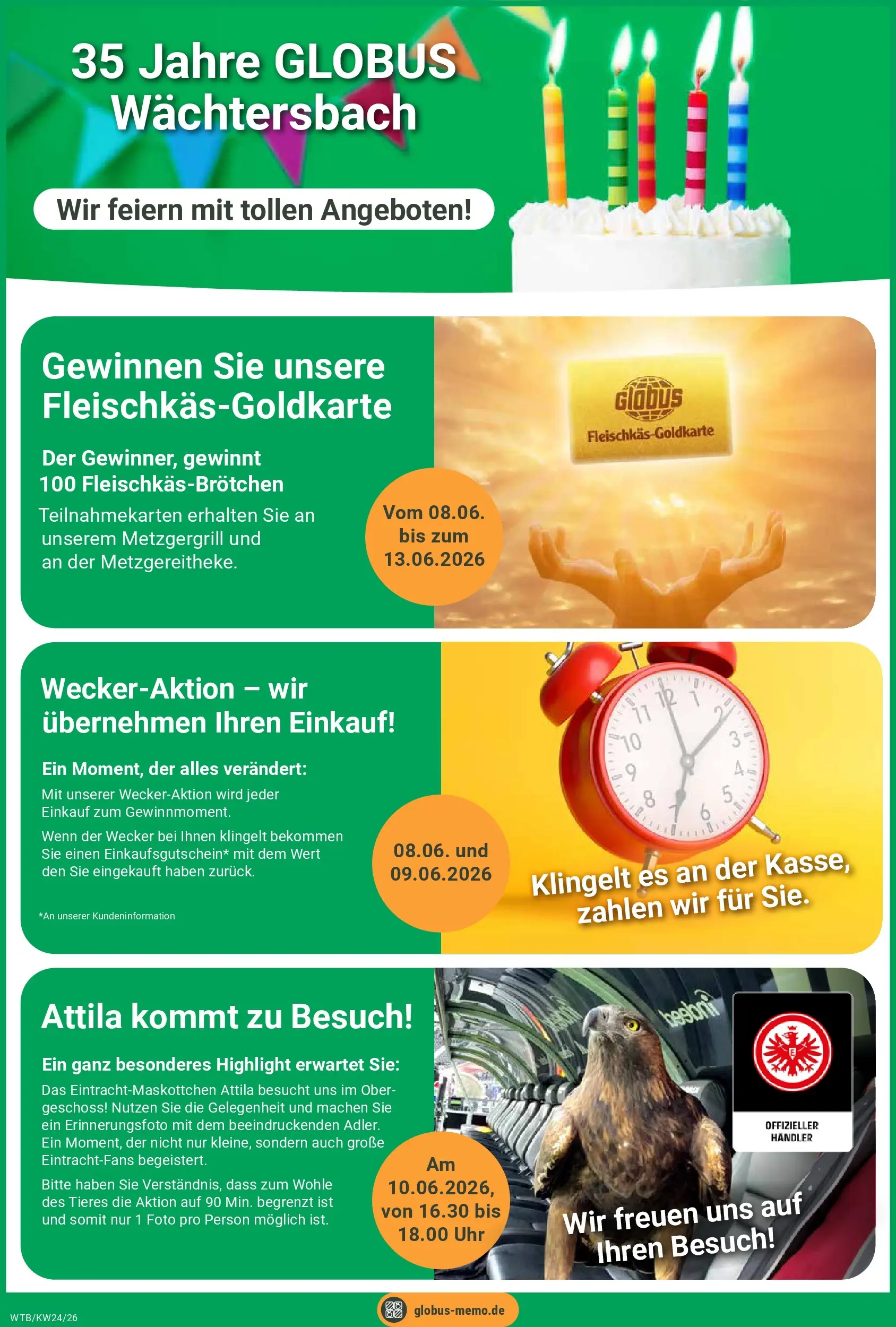 Globus Prospekt Wächtersbach (ab 07.06.2026) » Angebote online | Seite: 3 | Produkte: Uhr, Wecker