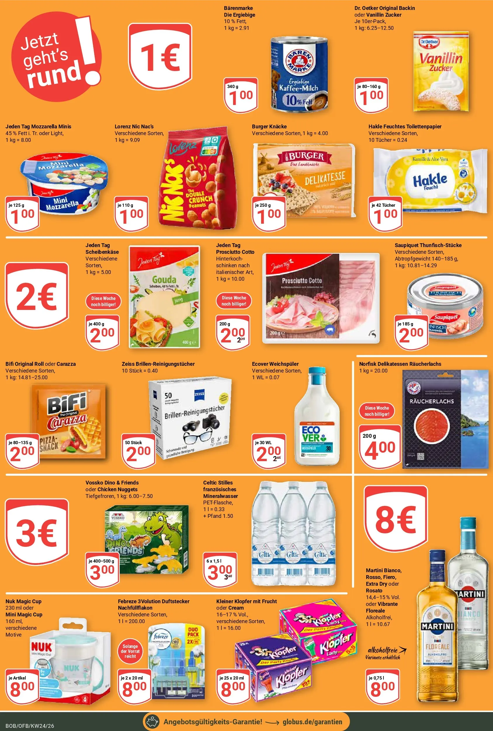 Globus Prospekt Bobenheim-Roxheim (ab 08.06.2026) » Angebote online | Seite: 24 | Produkte: Mozzarella, Gouda, Räucherlachs, Feuchtes Toilettenpapier