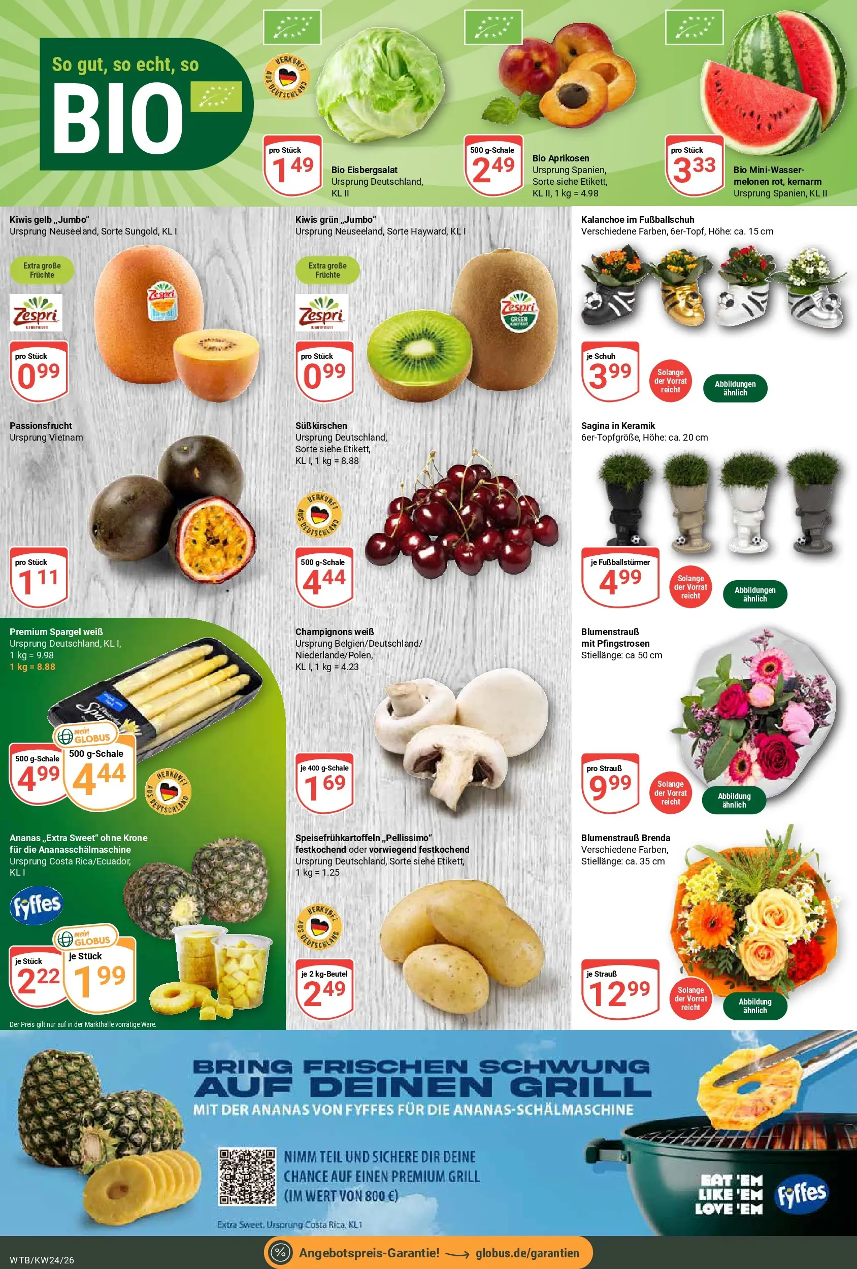 Globus Prospekt Wächtersbach (ab 07.06.2026) » Angebote online | Seite: 15 | Produkte: Grill, Ananas, Spargel, Champignons