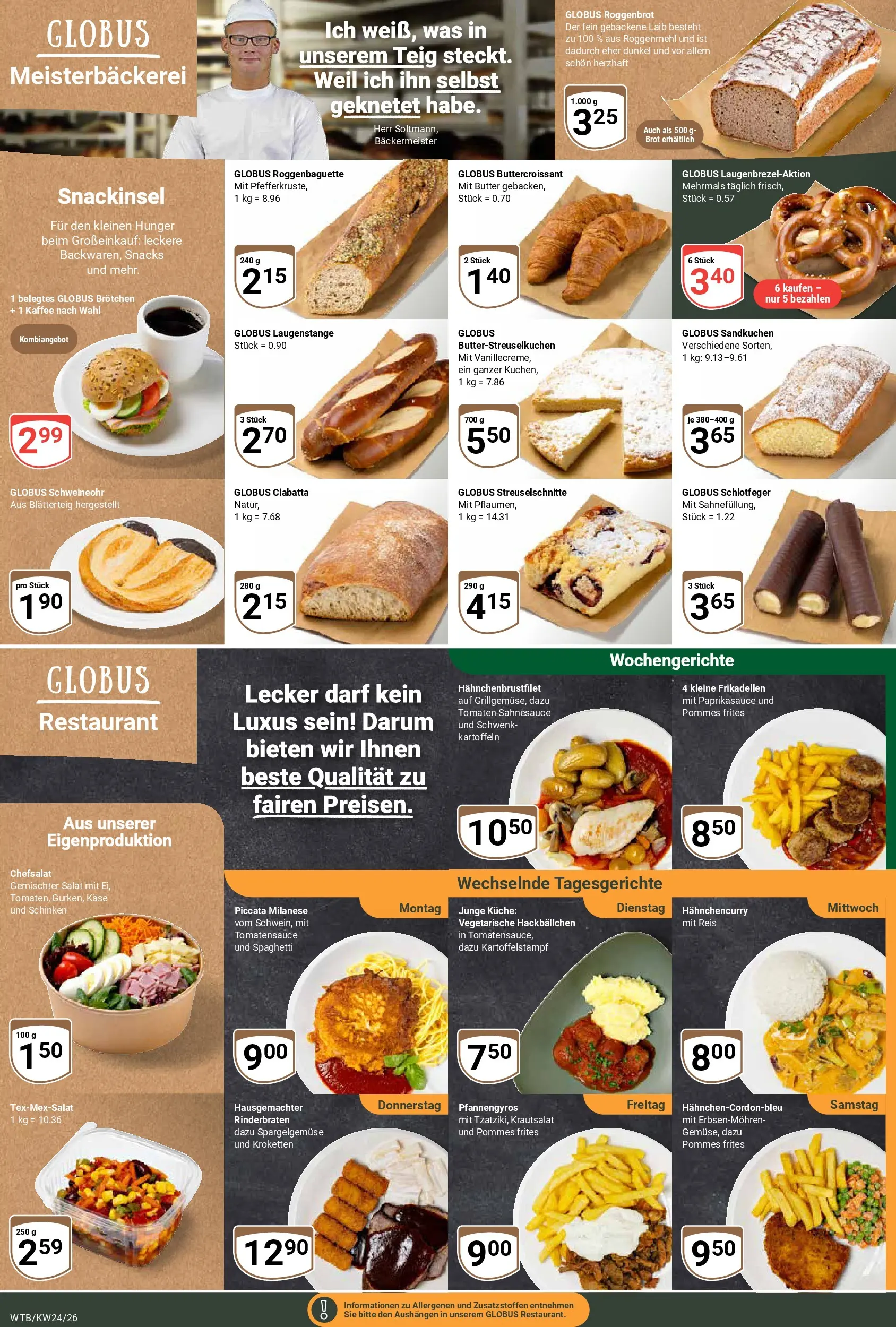 Globus Prospekt Wächtersbach (ab 07.06.2026) » Angebote online | Seite: 16 | Produkte: Rinderbraten, Butter, Küche, Kartoffeln