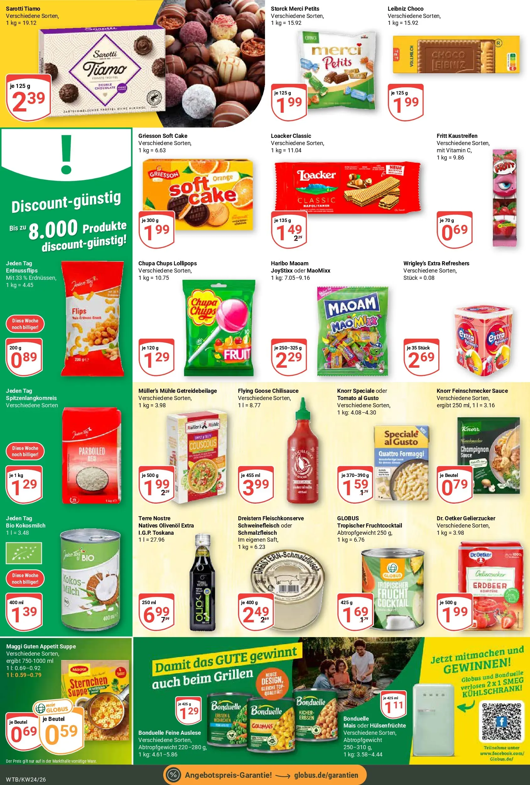 Globus Prospekt Wächtersbach (ab 07.06.2026) » Angebote online | Seite: 21 | Produkte: Mühle, Olivenol, Kühlschrank, Erbsen