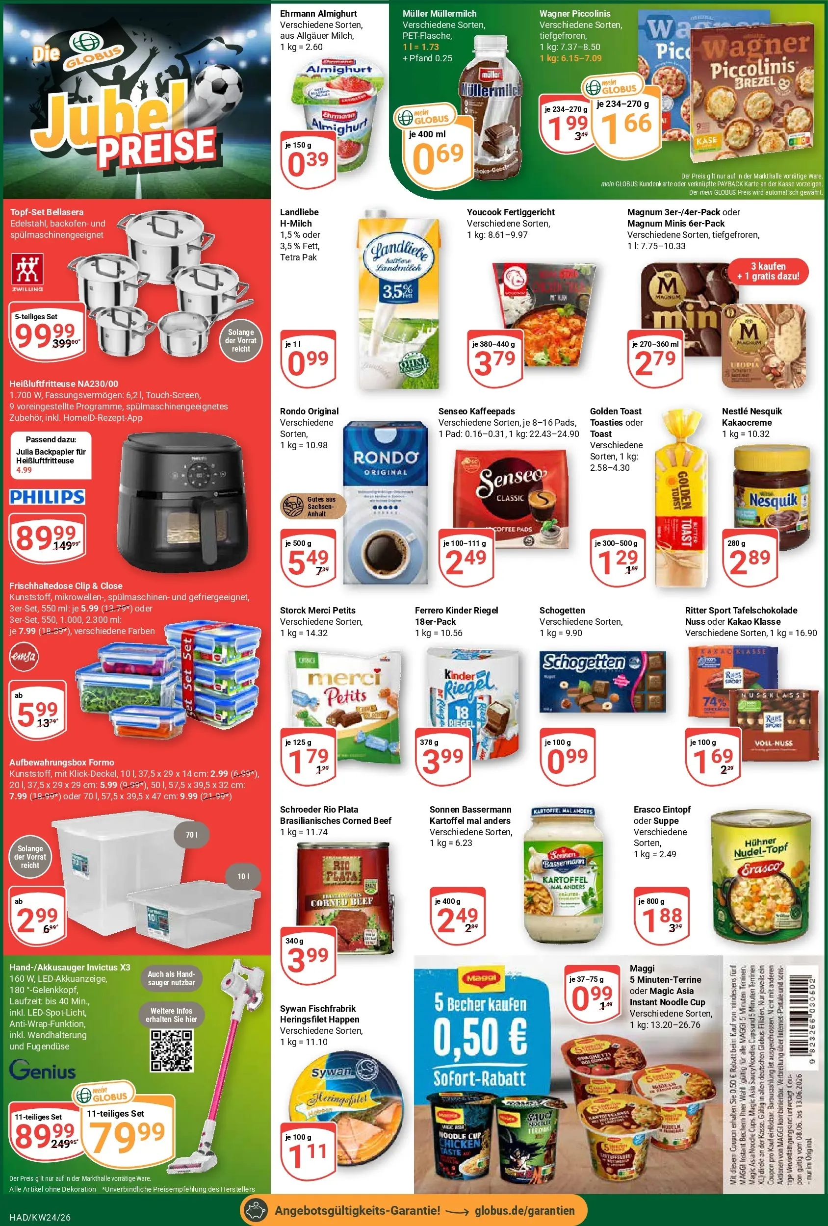 Globus Prospekt Halle (saale) (ab 08.06.2026) » Angebote online | Seite: 4 | Produkte: Senseo, Merci, Müllermilch, Muller mullermilch