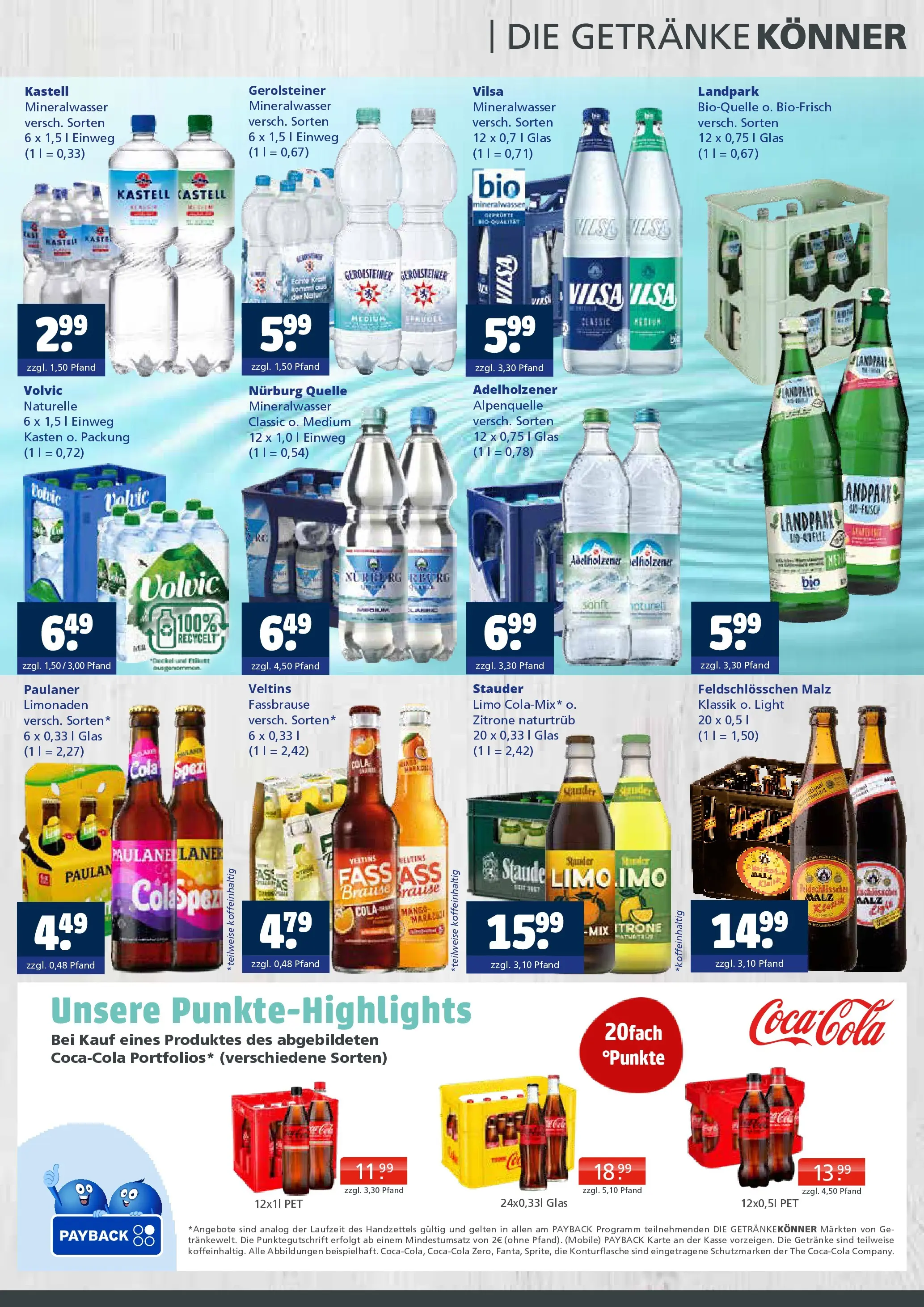 Angebote - Getränkewelt HSE: Getränkeangebote (ab 07.06.2026) zum Blättern | Seite: 3 | Produkte: Cola, Adelholzener, Fassbrause, Veltins