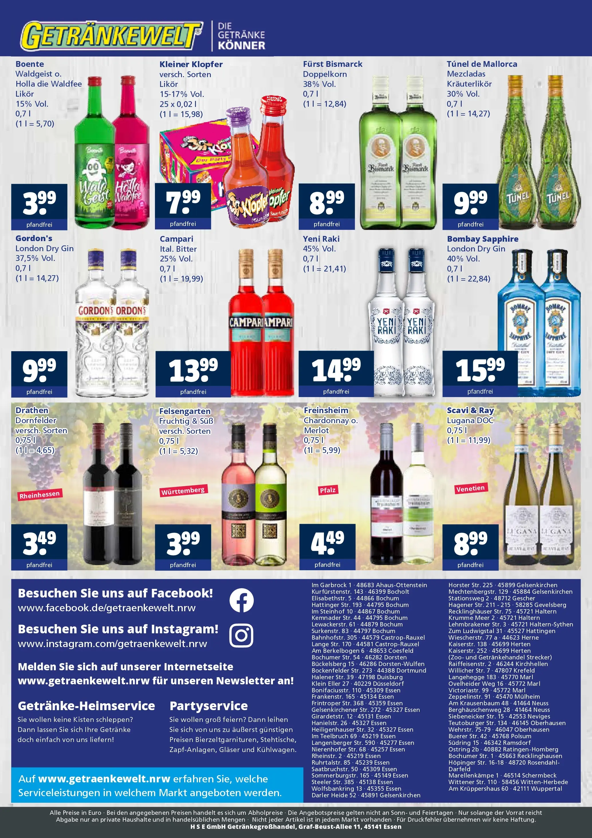 Angebote - Getränkewelt HSE: Getränkeangebote (ab 07.06.2026) zum Blättern | Seite: 4 | Produkte: Likör, Campari, Merlot, Gin