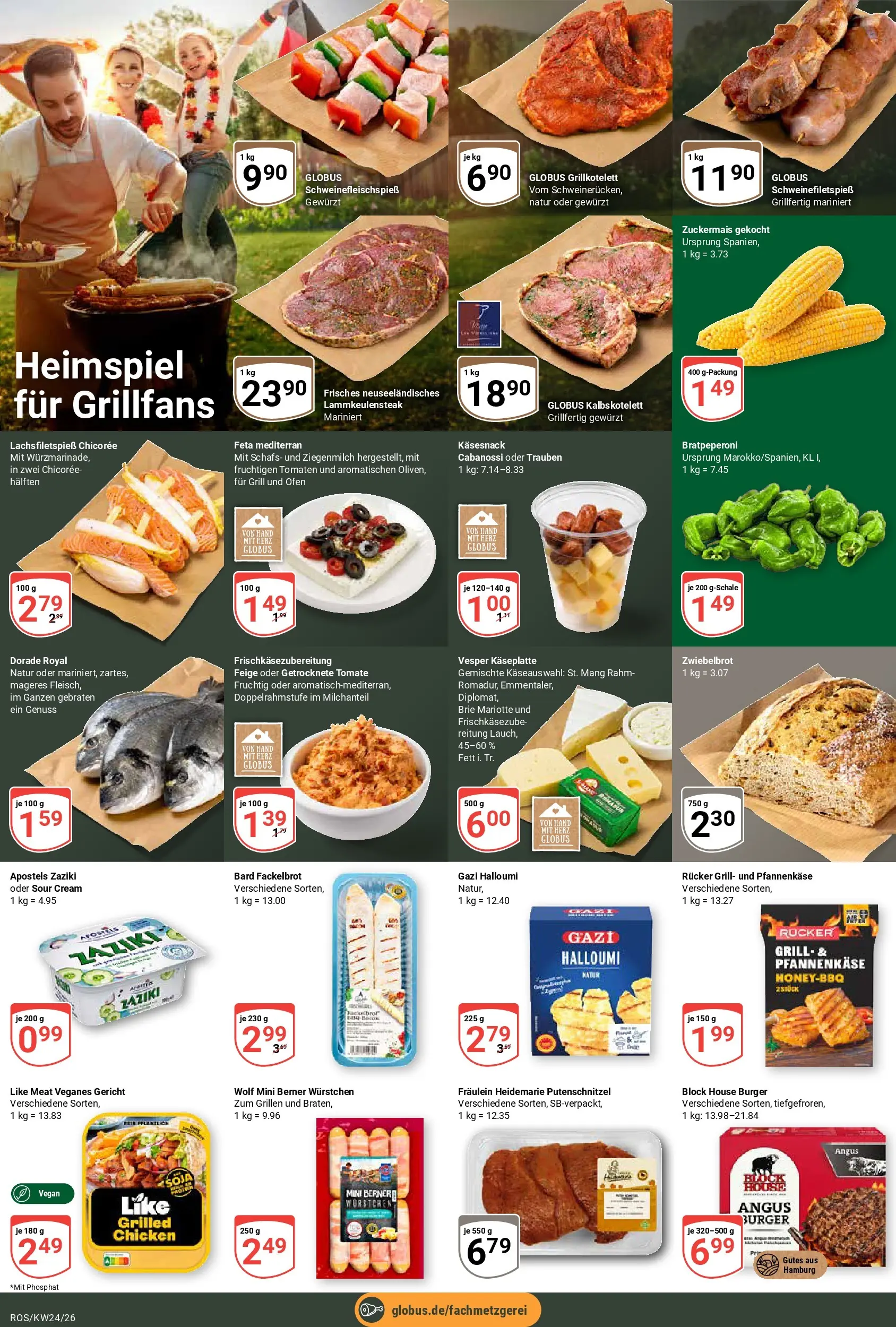 Globus Prospekt Lambrechtshagen (ab 08.06.2026) » Angebote online | Seite: 8 | Produkte: Ofen, Grill, Feta, Tomaten